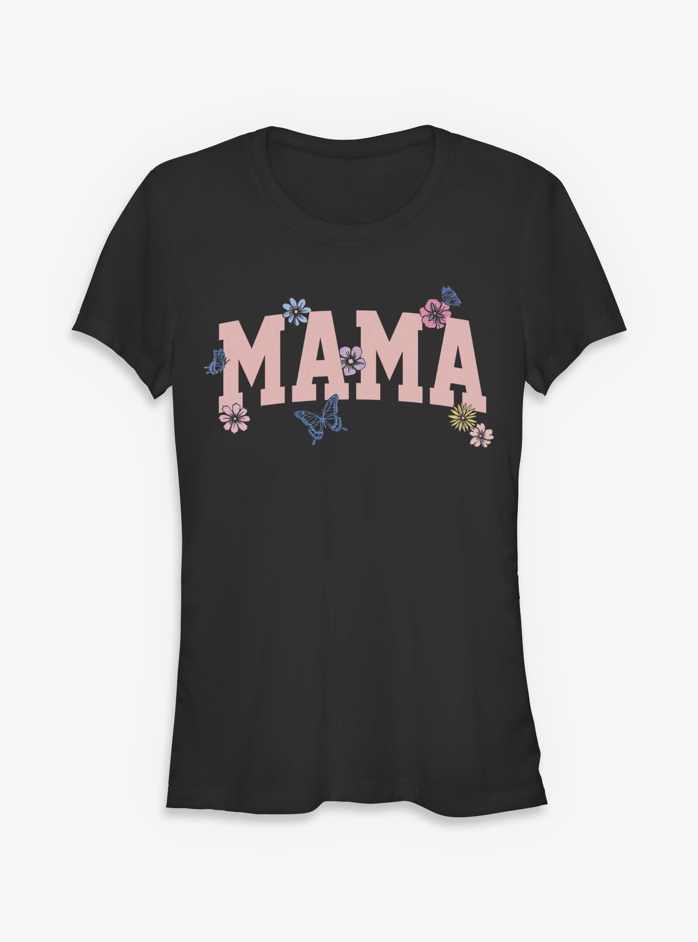 Mama Butterfly and Flowers Girls T-Shirt, , hi-res