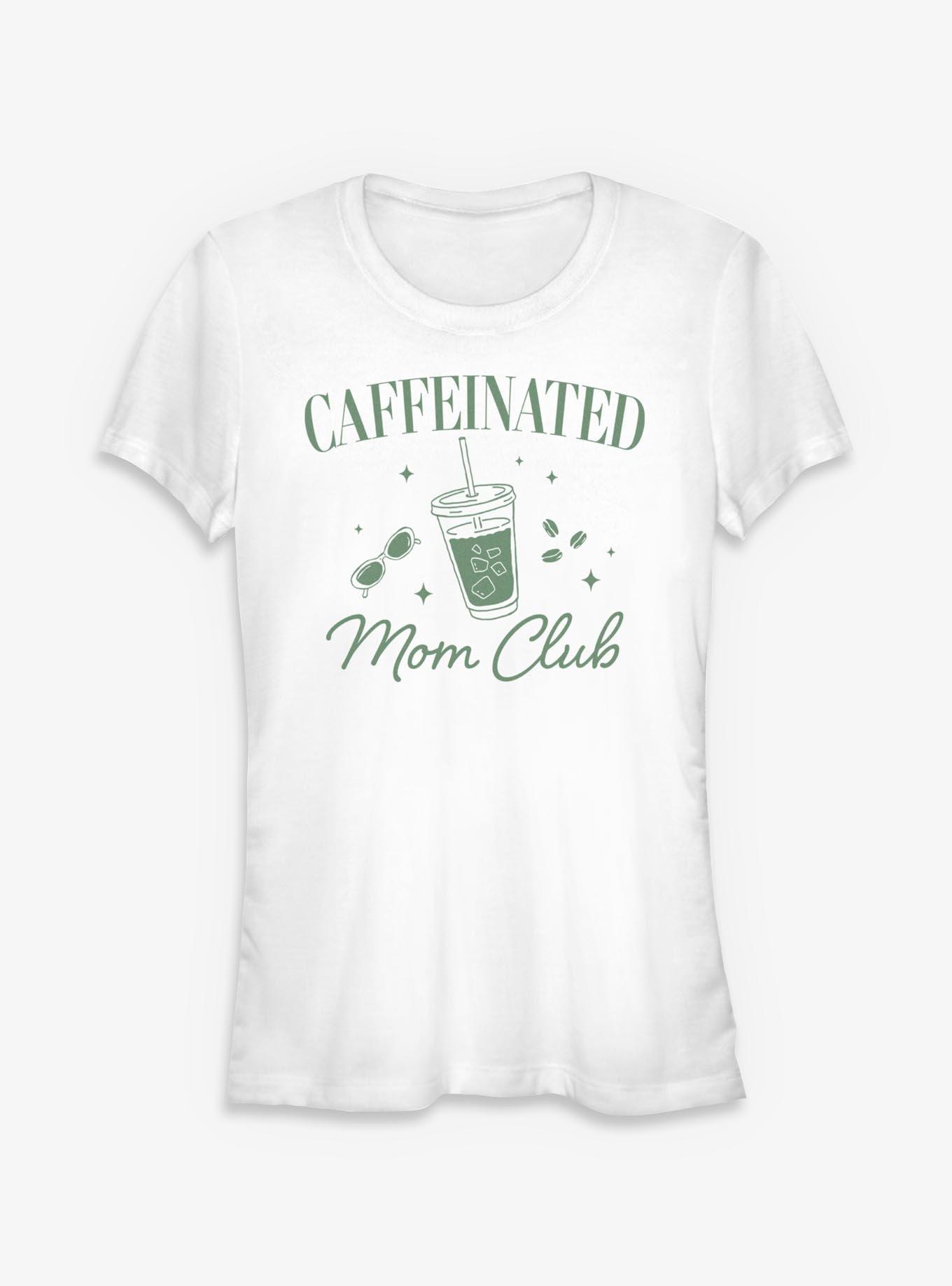 Caffeinated Mom Club Girls T-Shirt, WHITE, hi-res