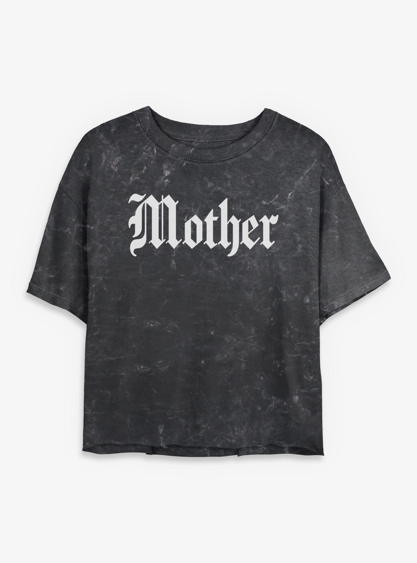 Old English Mother Girls Mineral Wash Crop T-Shirt, , hi-res