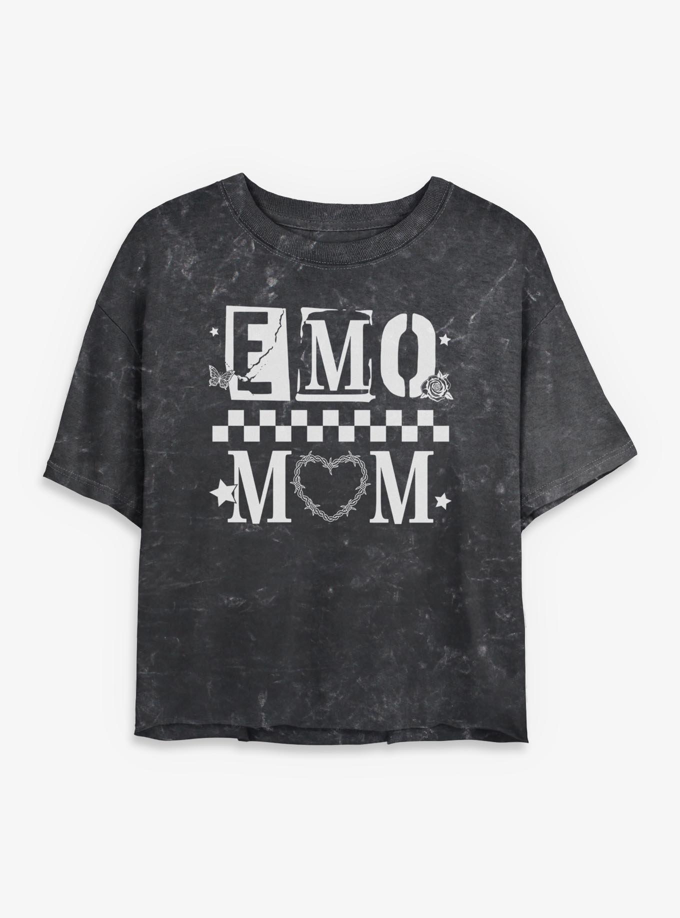 Emo Mom Girls Mineral Wash Crop T-Shirt, , hi-res