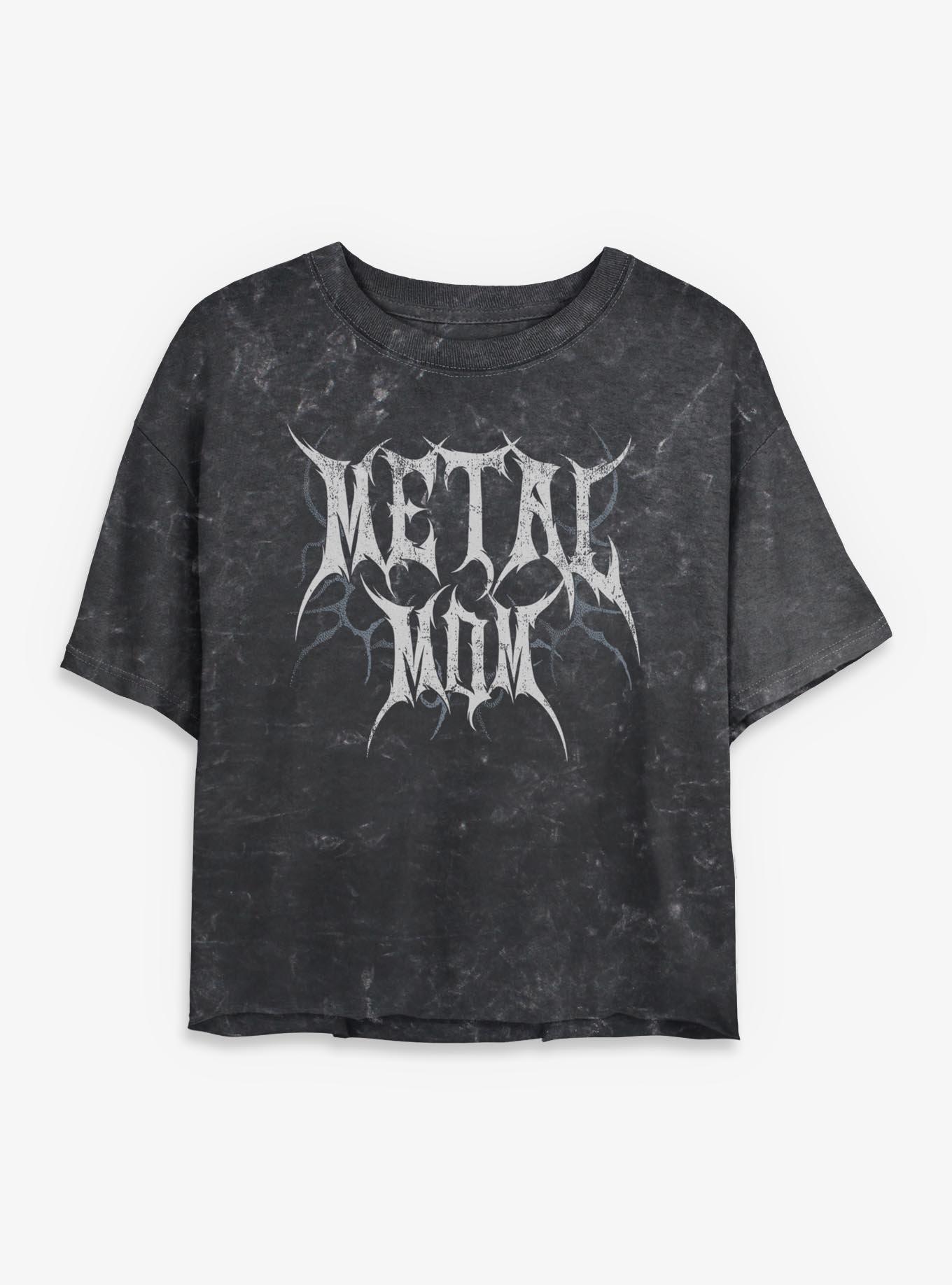 Metal Mom Girls Mineral Wash Crop T-Shirt, , hi-res