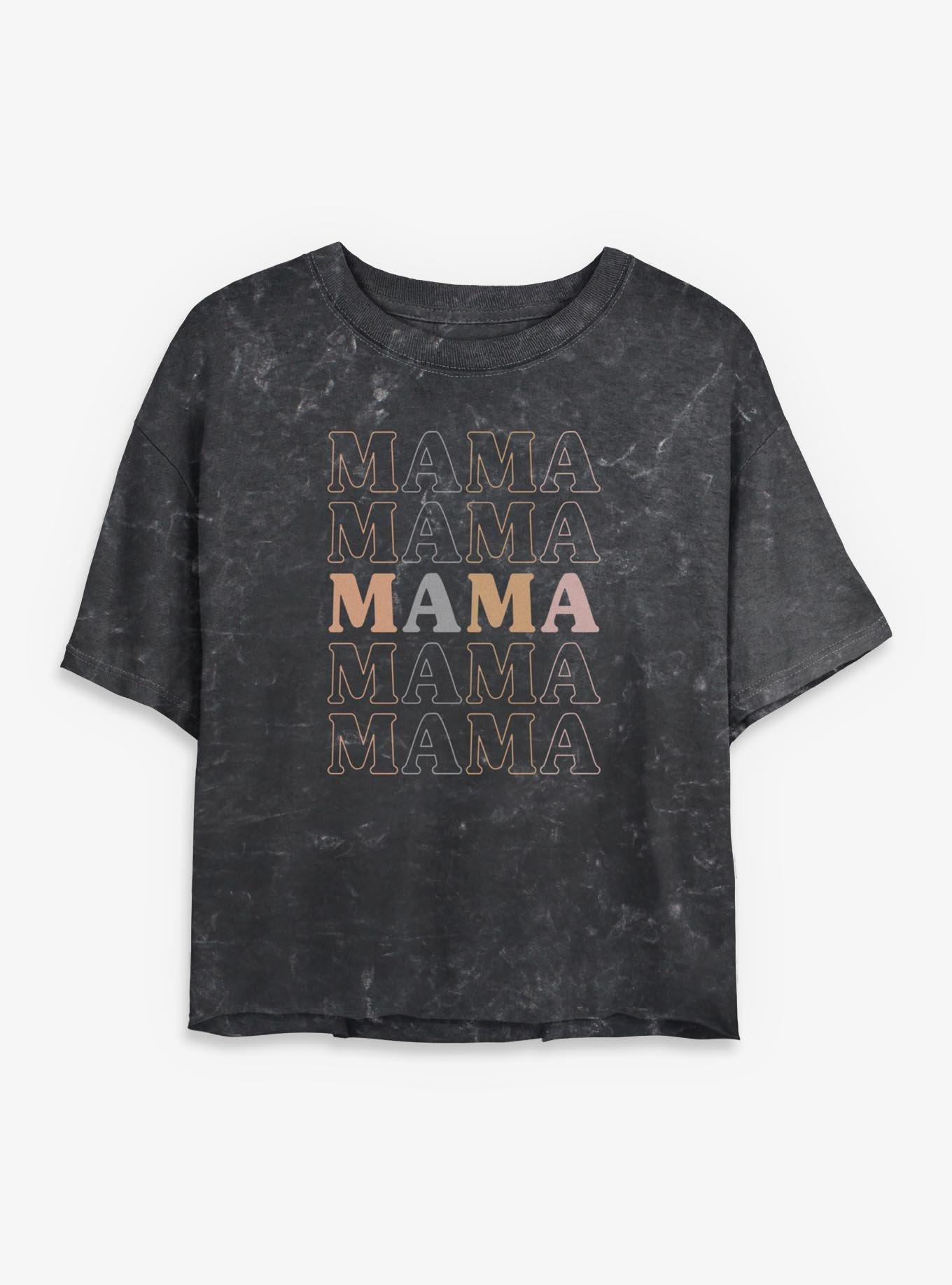 Mama Stacked Girls Mineral Wash Crop T-Shirt, , hi-res