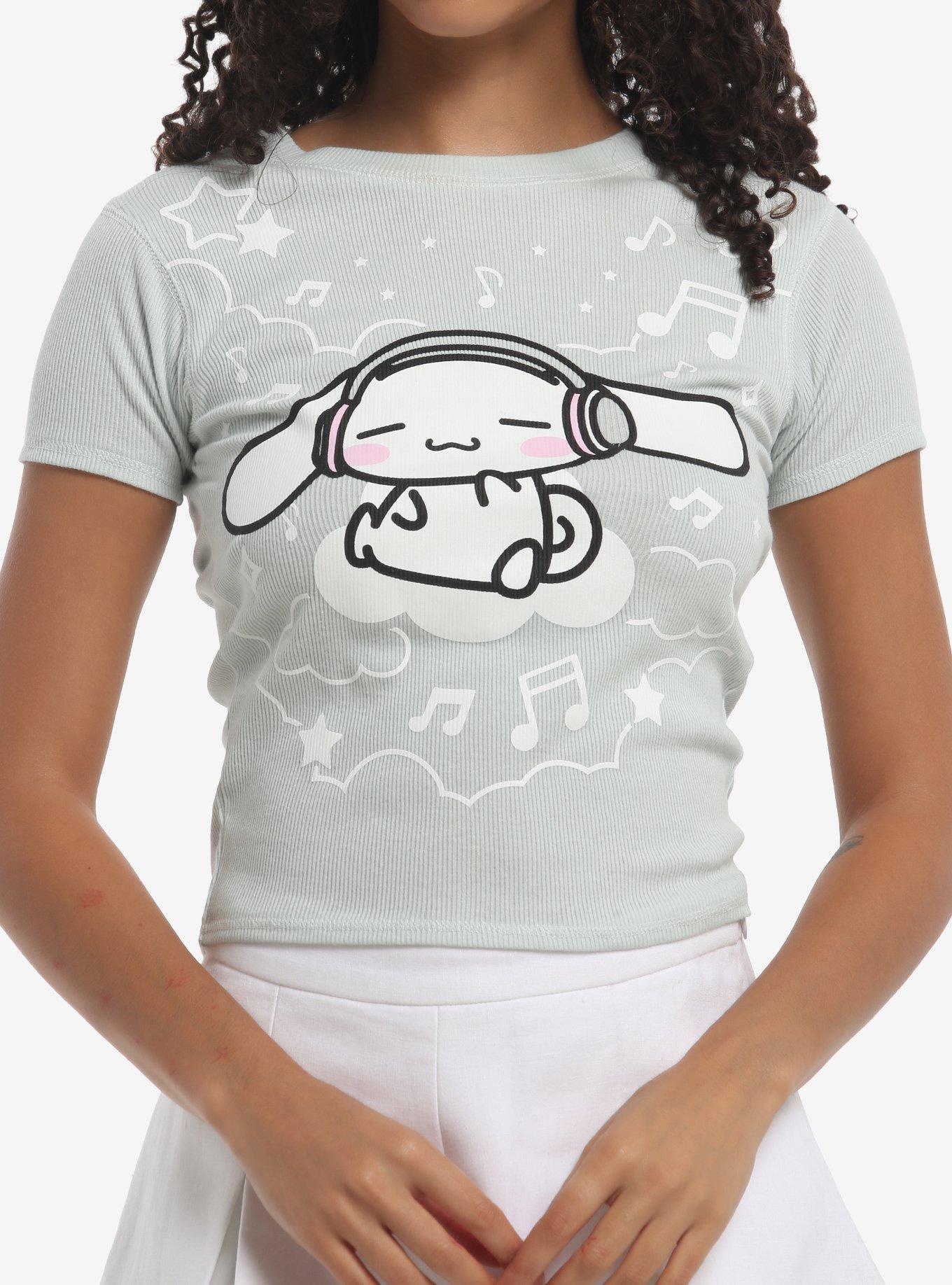 Cinnamoroll Headphones Music Ribbed Girls T-Shirt, , hi-res
