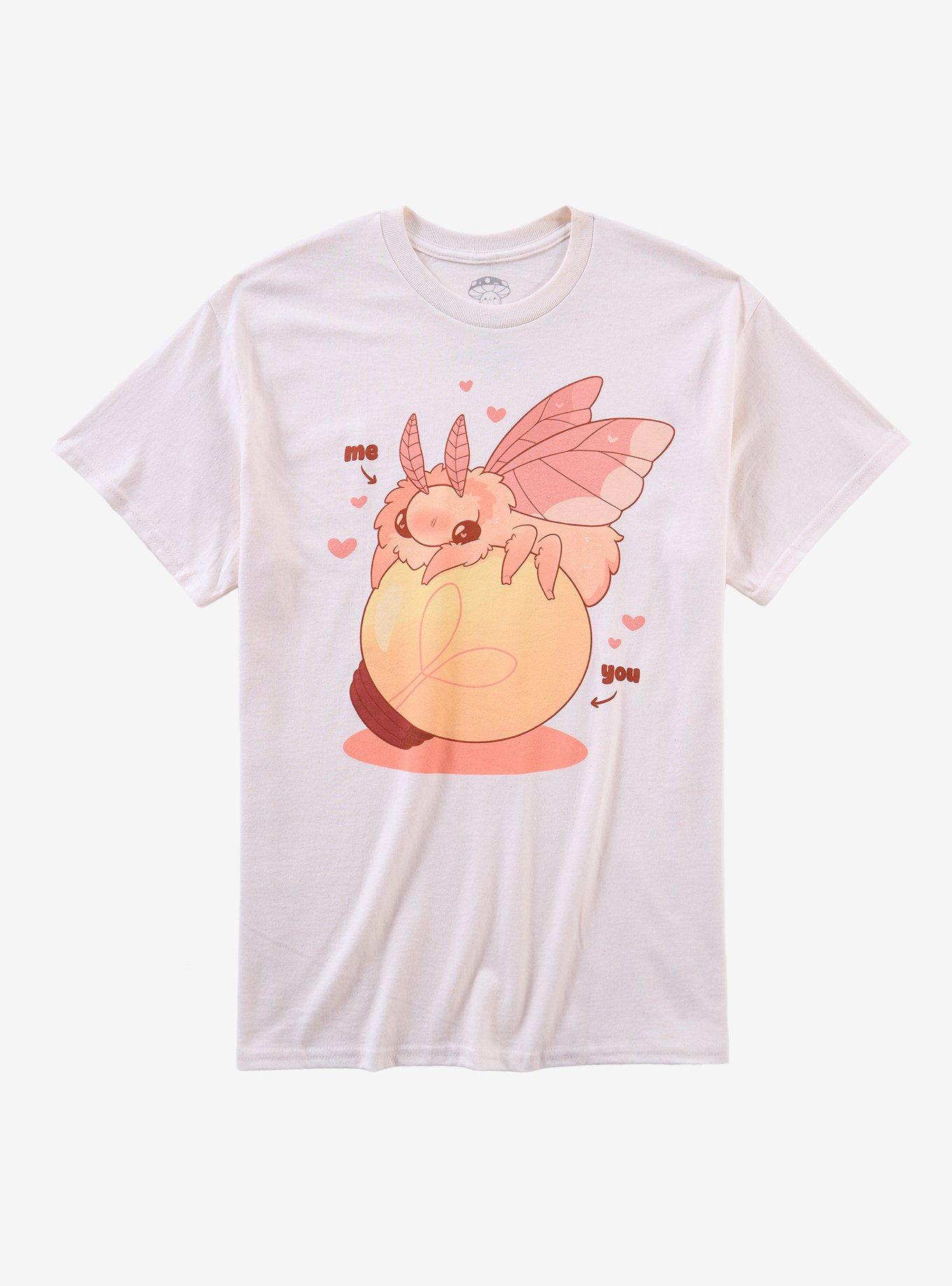 Pink Moth Lamp T-Shirt By Rihnlin, , hi-res