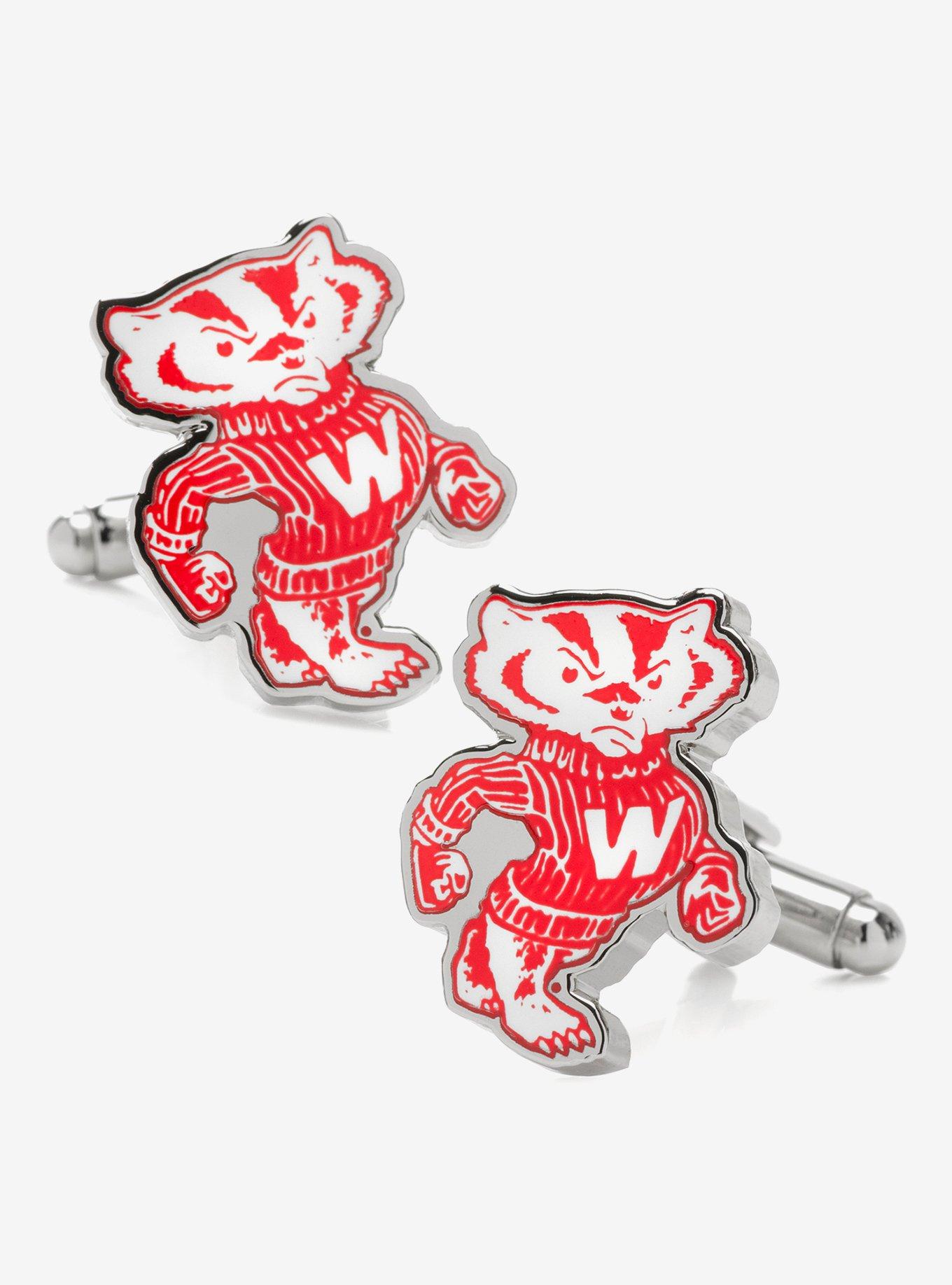 NCAA University of Wisconsin Badgers Throwback Cufflinks, , hi-res