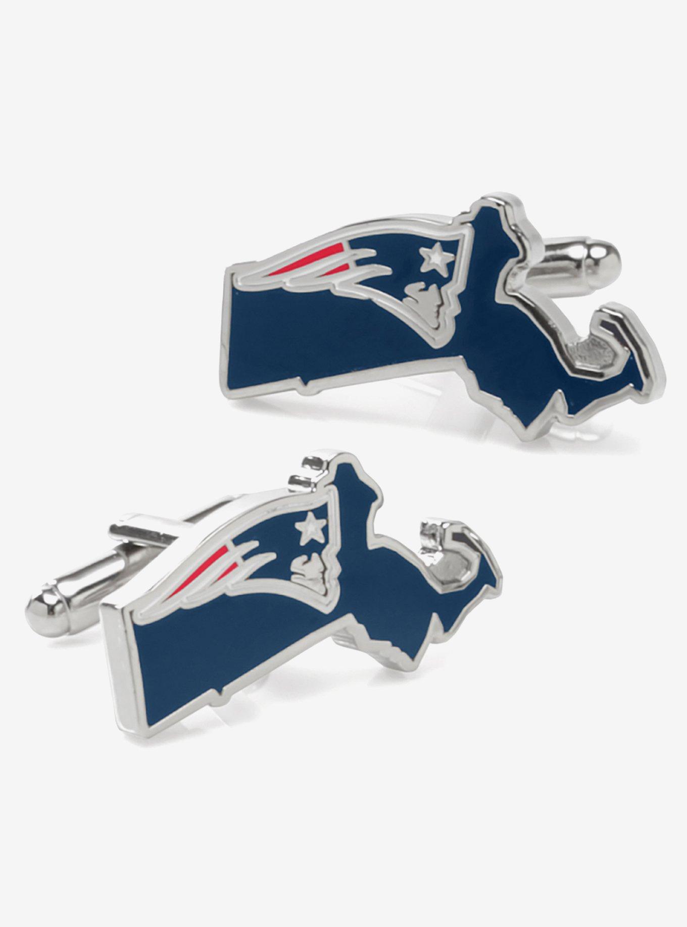 NFL New England Patriots State Shaped Cufflinks, , hi-res