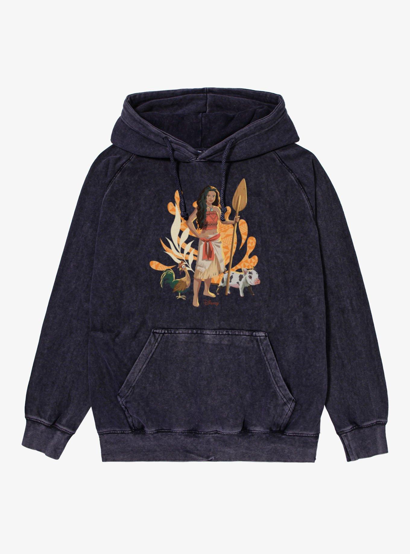 Disney Moana With Hei Hei And Pua Vintage Mineral Washed Hoodie, , hi-res