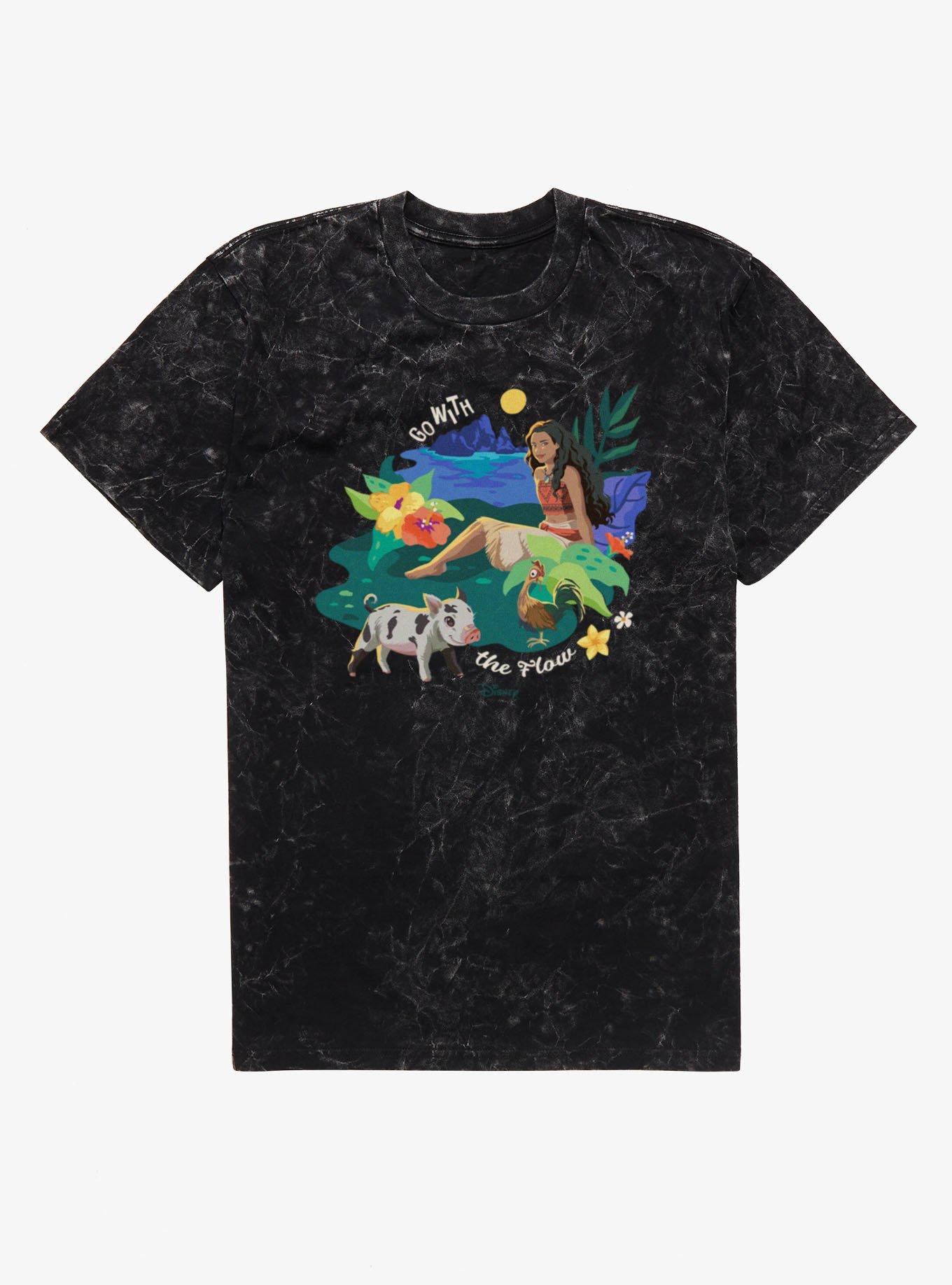 Disney Moana Go With The Flow Mineral Wash T-Shirt, , hi-res