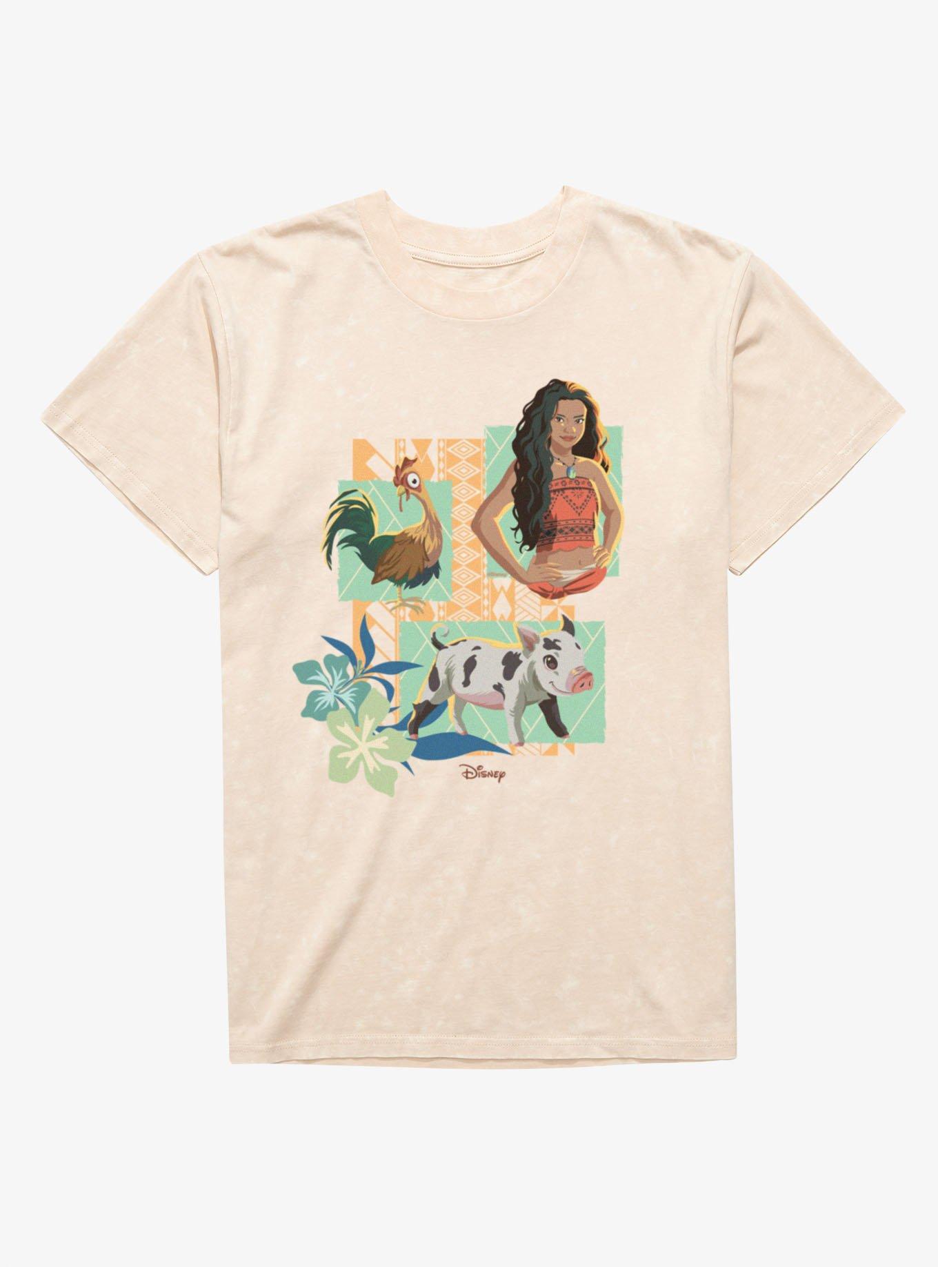 Disney Moana Hei Hei And Pua Panels Mineral Wash T-Shirt, , hi-res