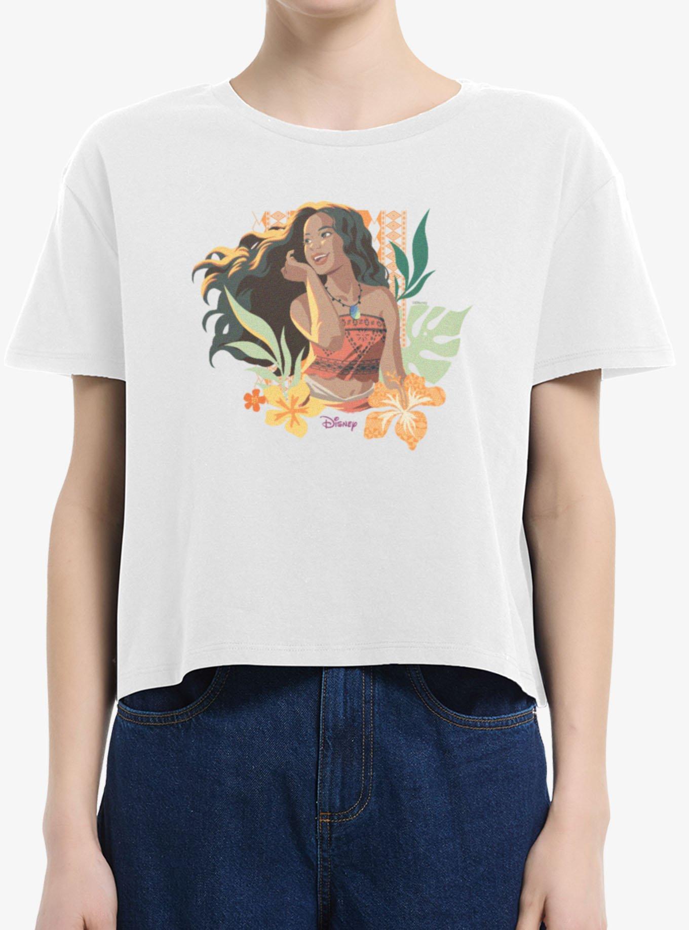 Disney Moana Sunrise Breeze Womens Boxy Crop T-Shirt, , hi-res
