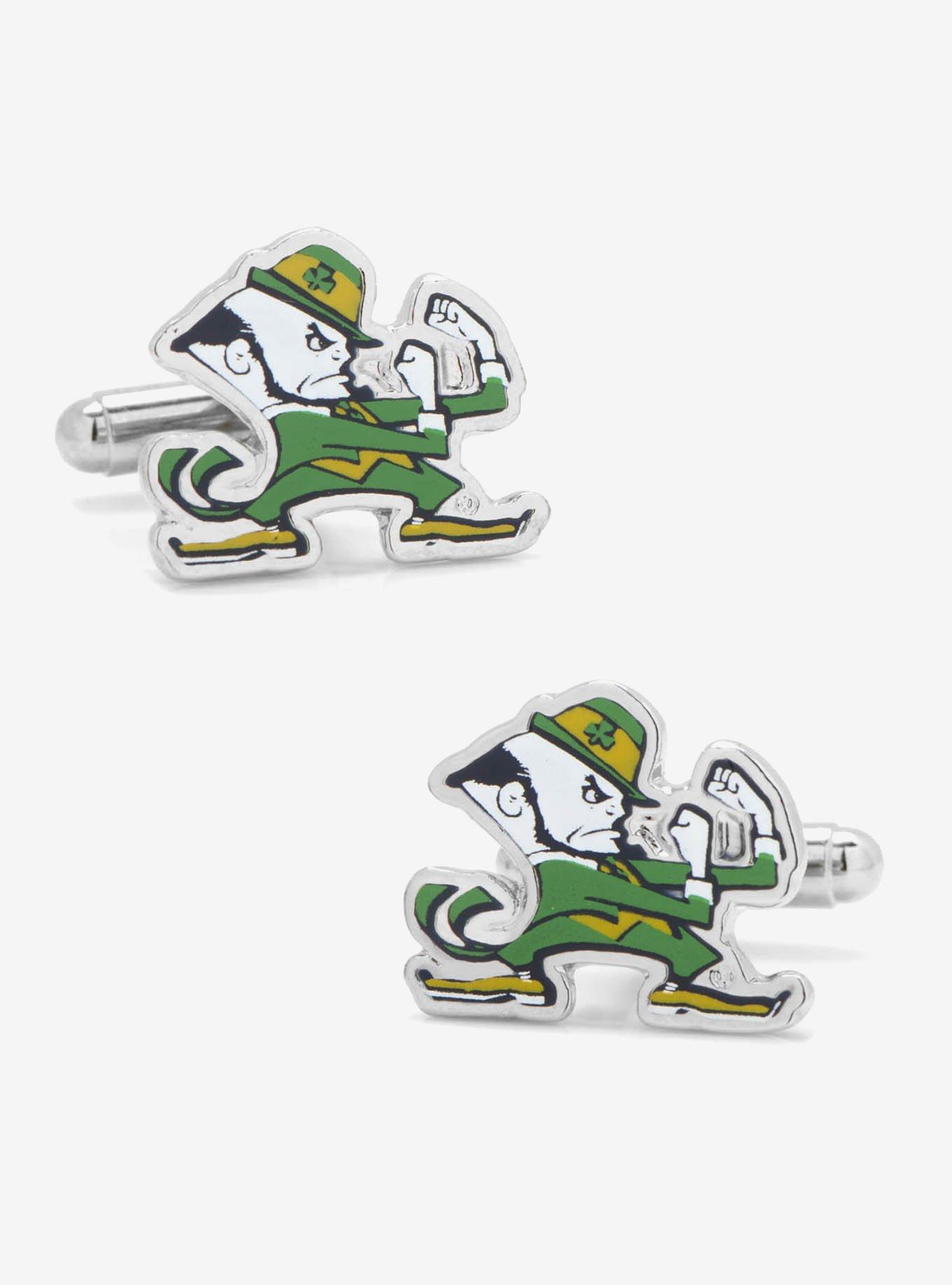 NCAA Notre Dame University Fighting Leprechaun Cufflinks, , hi-res