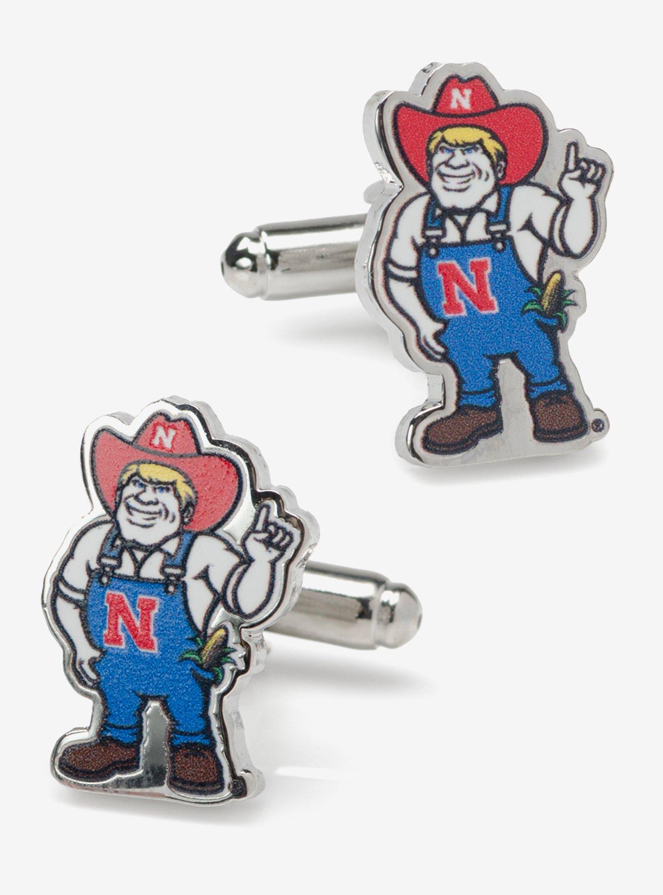NCAA Nebraska Herbie Husker Mascot Cufflinks