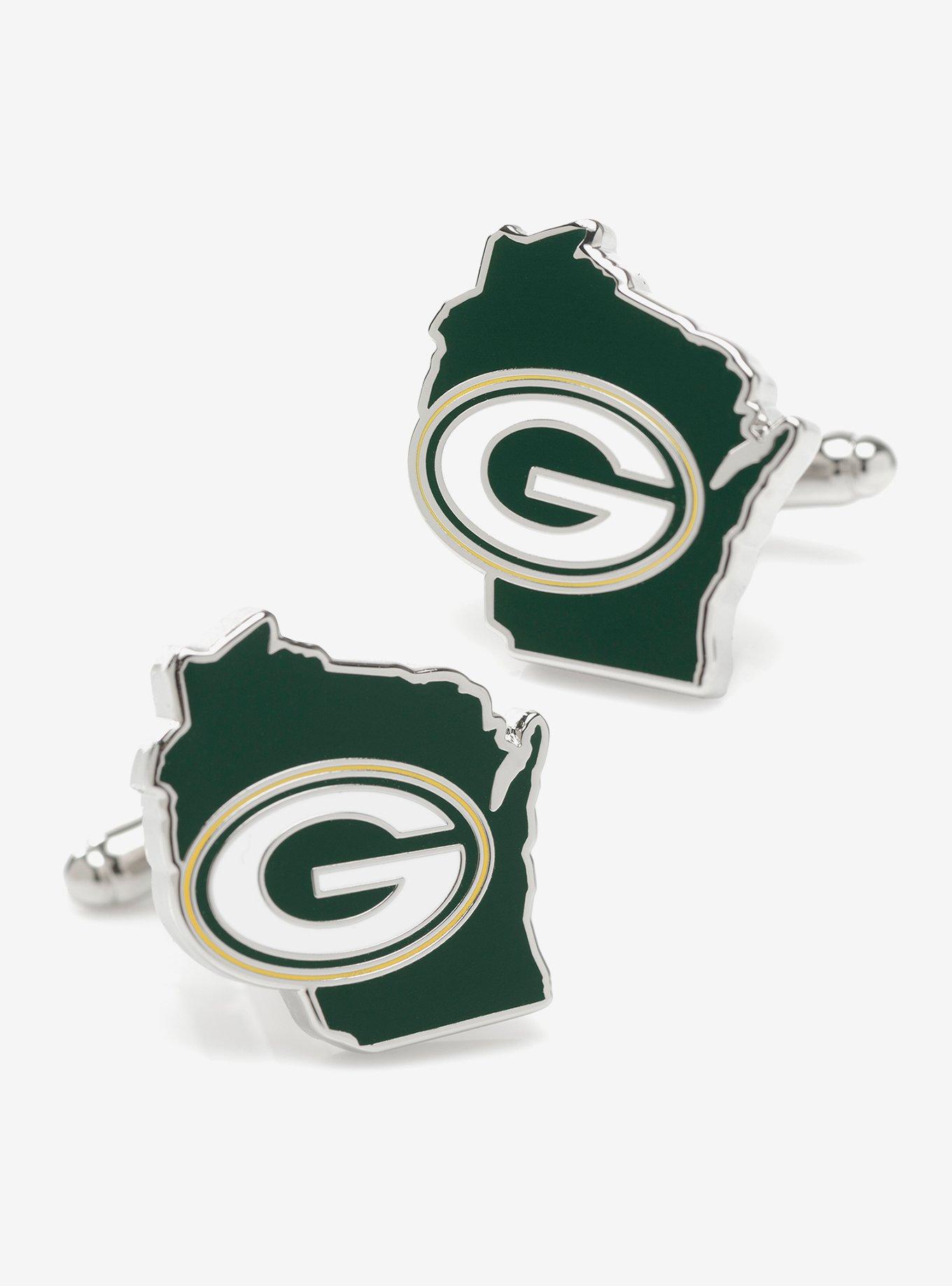 NFL Green Bay Packers State Shaped Cufflinks, , hi-res