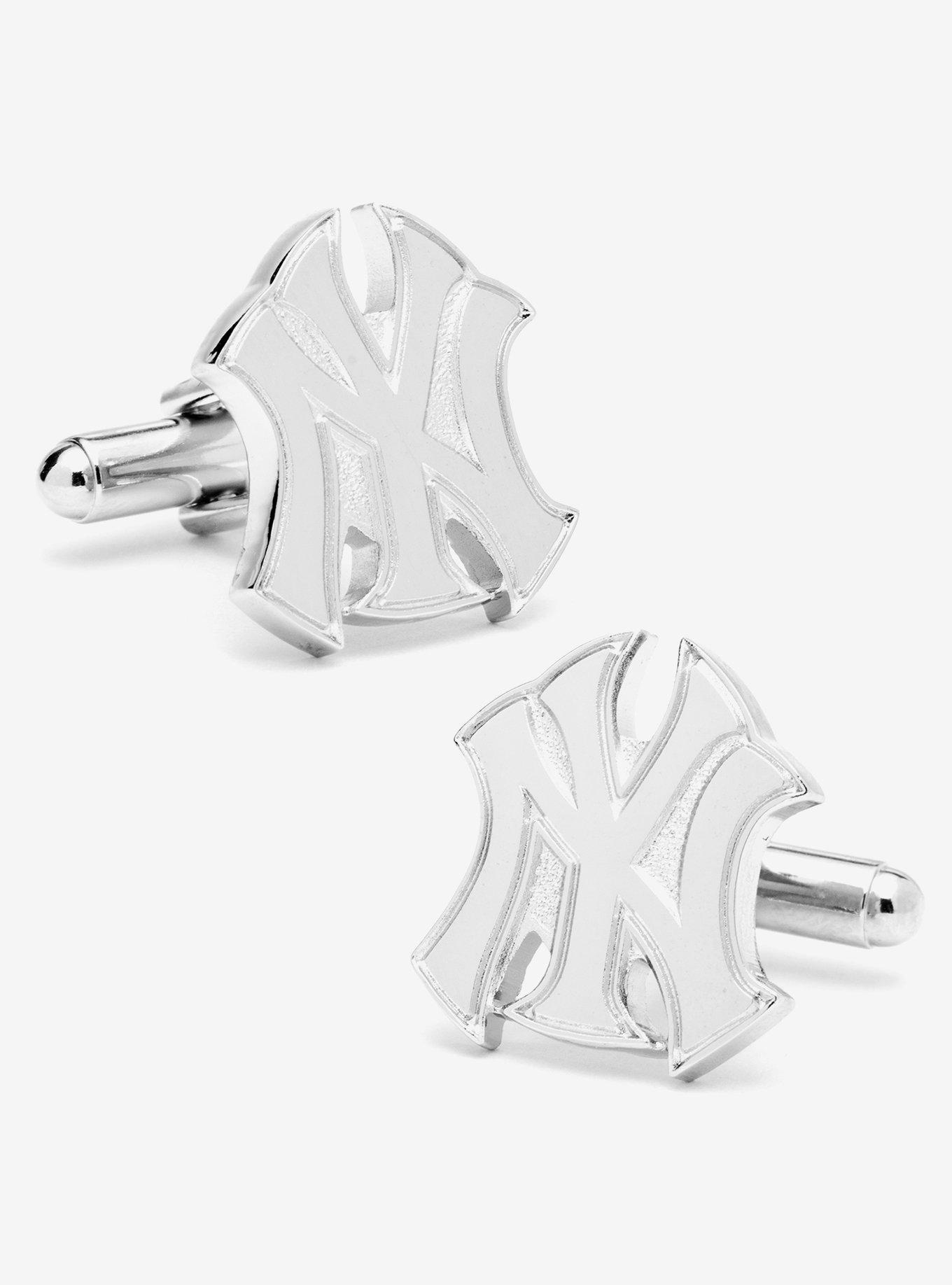 MLB New York Yankees Silver Logo Cufflinks, , hi-res