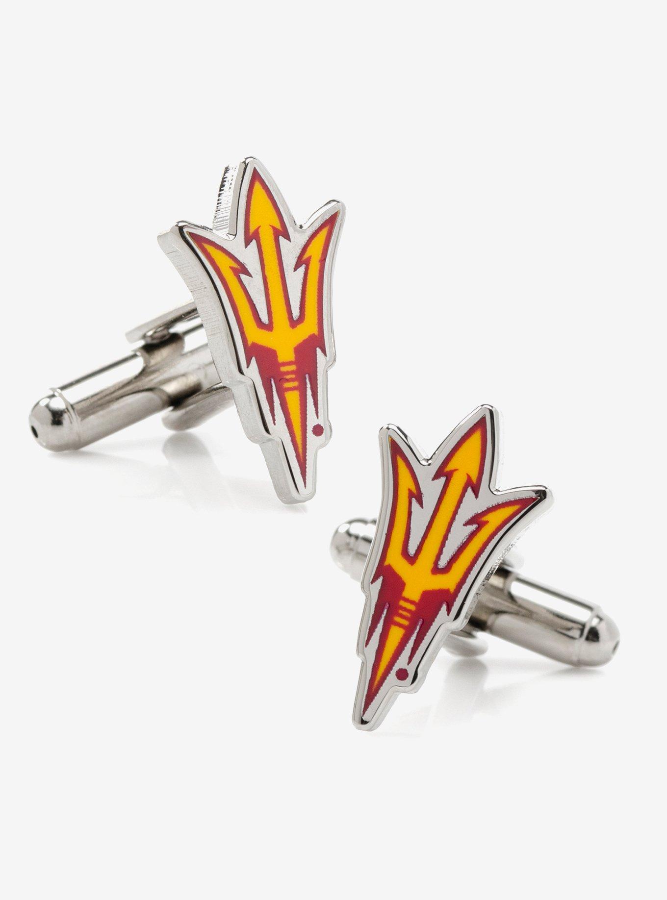 NCAA Arizona State University Sun Devils Pitchfork Cufflinks, , hi-res