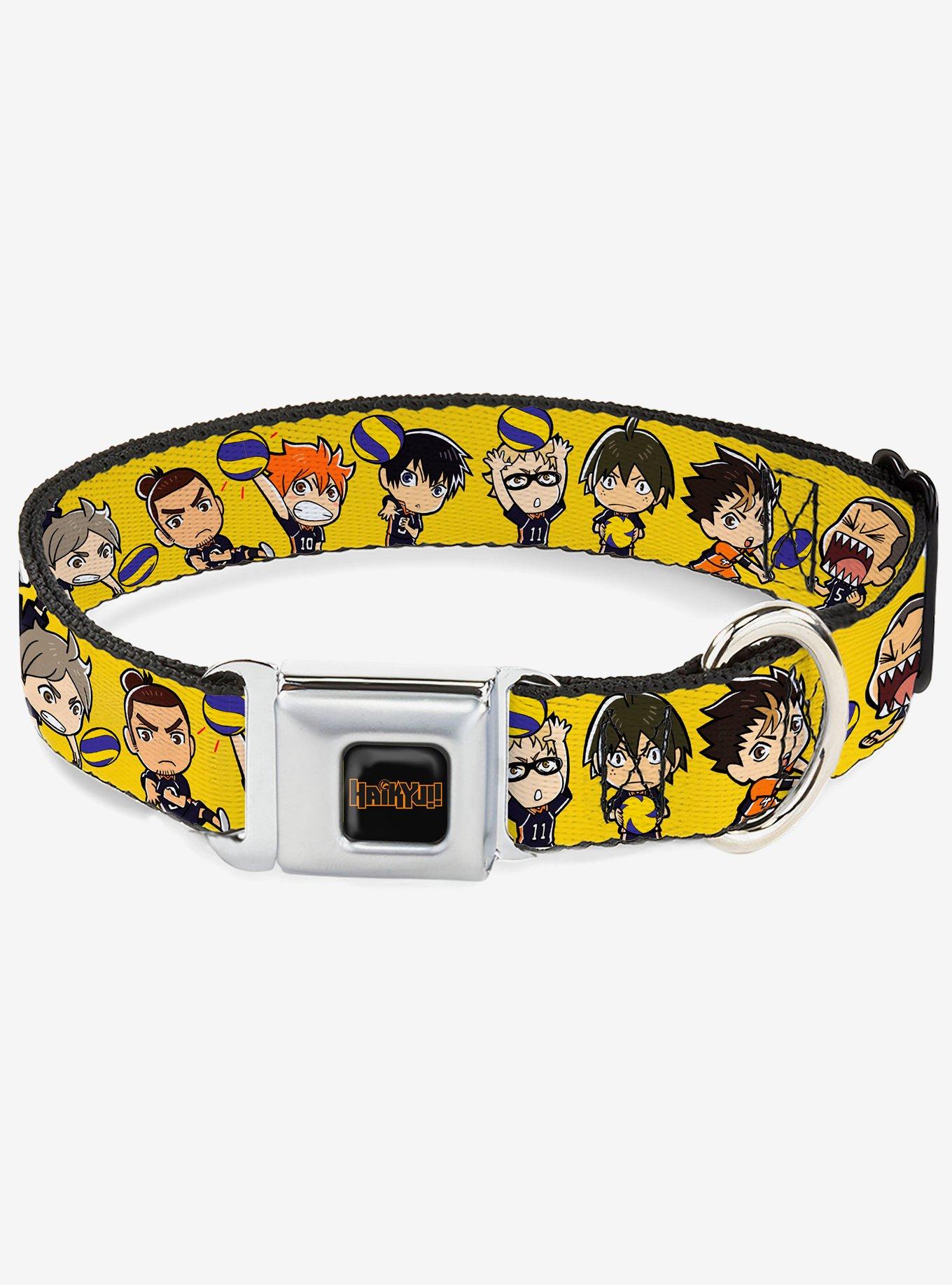 Haikyu!! Chibi Volleyball Player Warm Up Pose Seatbelt Buckle Dog Collar, , hi-res