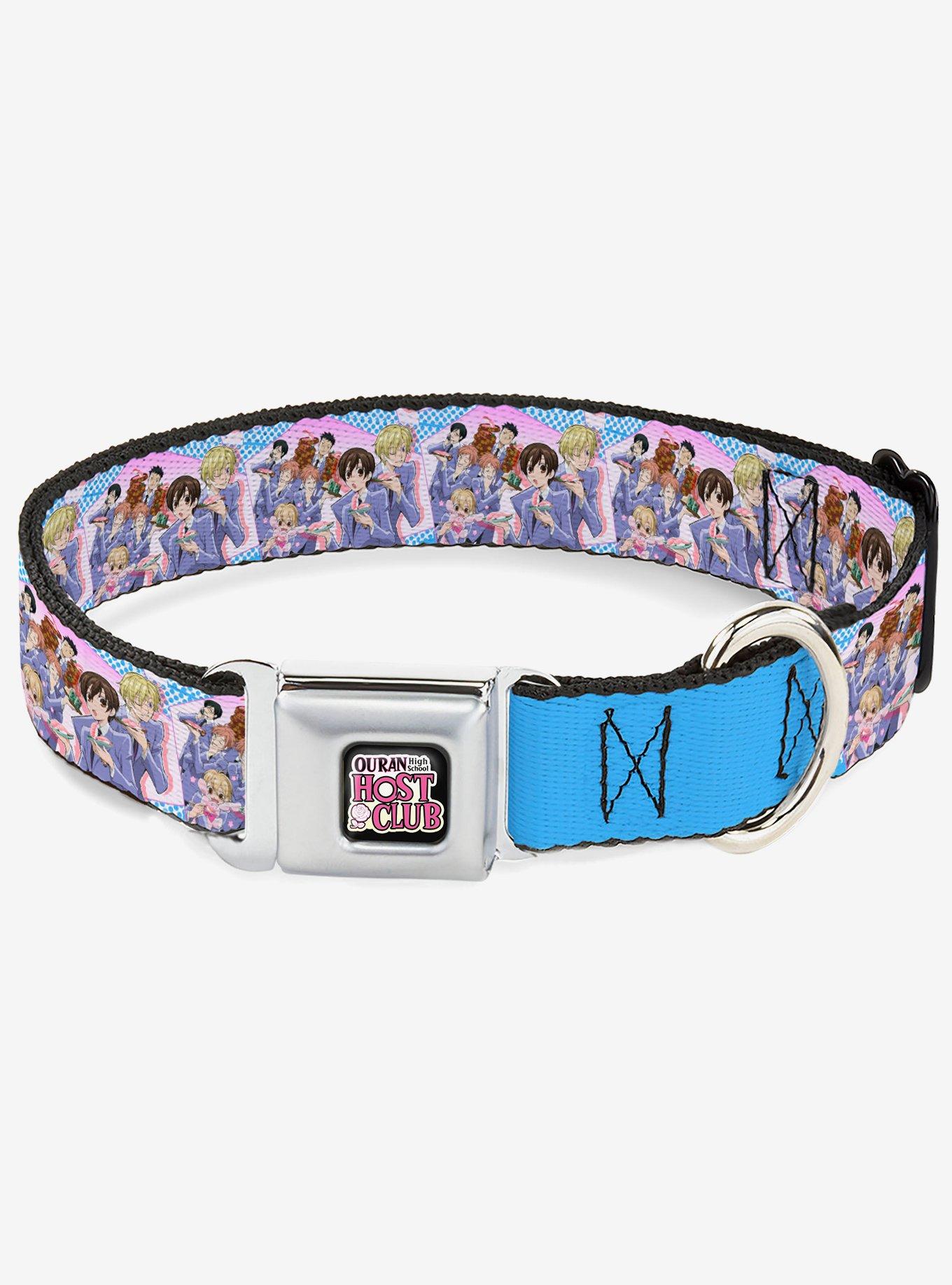 Ouran High School Host Club Seven Character Sushi Dining Pose Pink Blue Seatbelt Buckle Dog Collar, , hi-res
