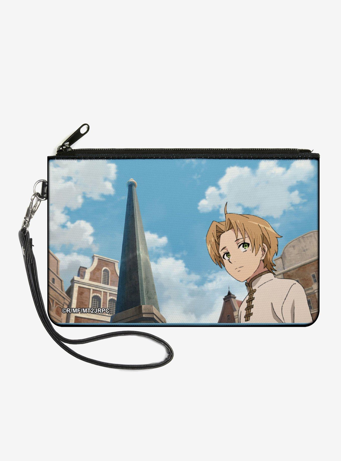 Mushoku Tensei Jobless Reincarnation Rudeus Greyrat Academy Campus Scene Zip Clutch Wallet, , hi-res