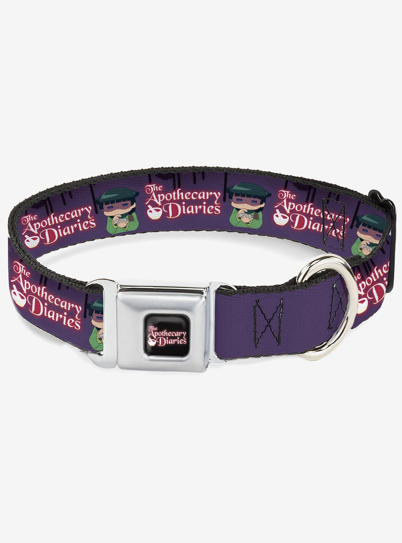 The Apothecary Diaries Chibi Maomao Pose and Logo Seatbelt Buckle Dog Collar, , hi-res