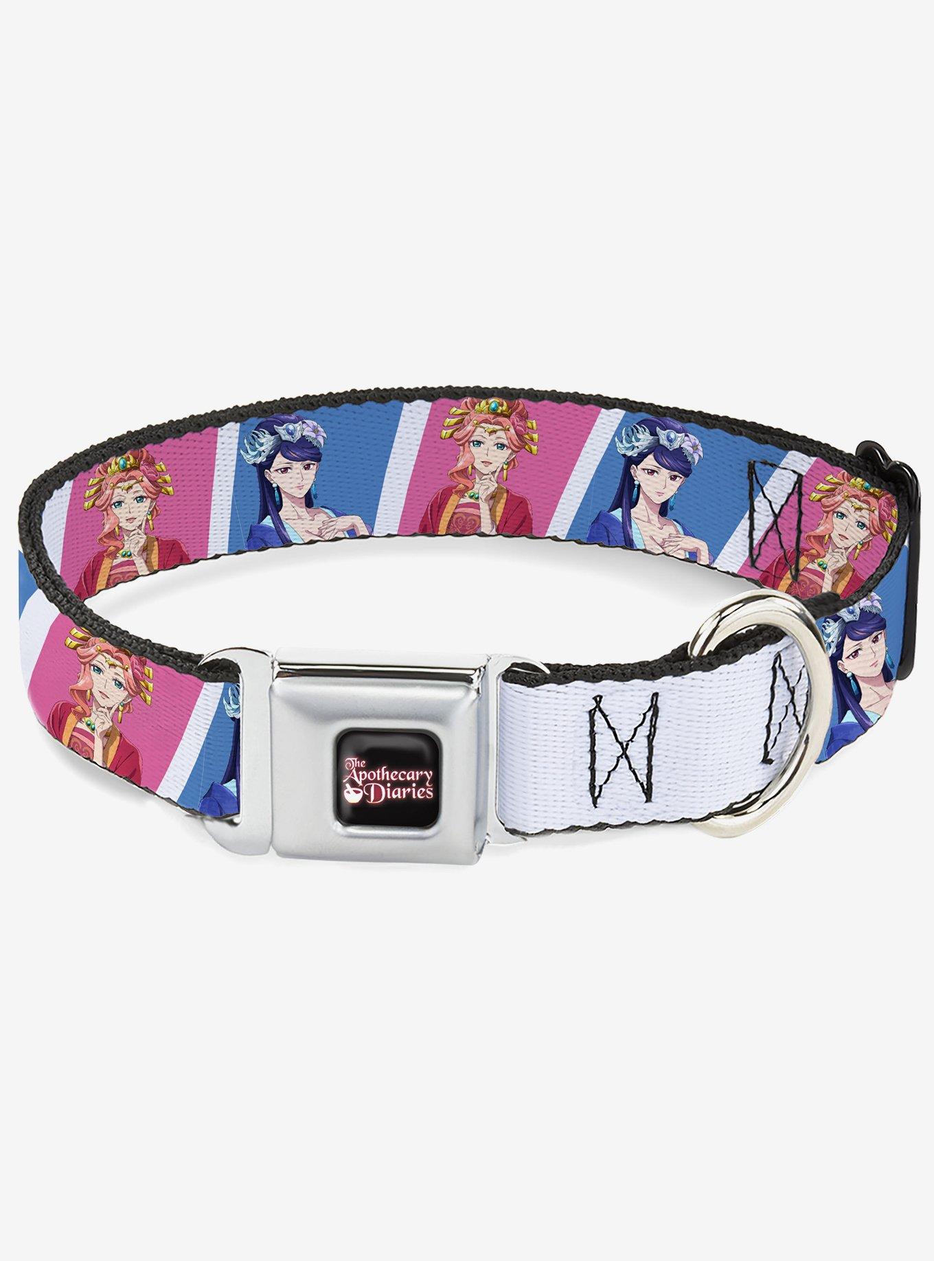 The Apothecary Diaries Gyokuyo and Lihua Blocks Pink Blue Seatbelt Buckle Dog Collar, , hi-res