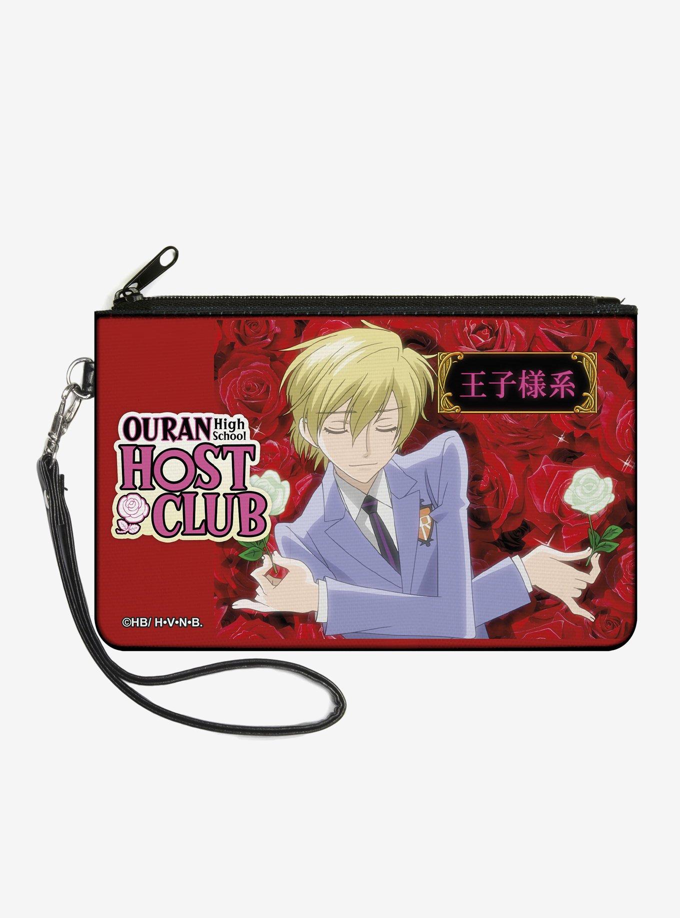 Ouran High School Host Club Tamaki Suoh White Rose Pose and Title Zip Clutch Wallet, , hi-res