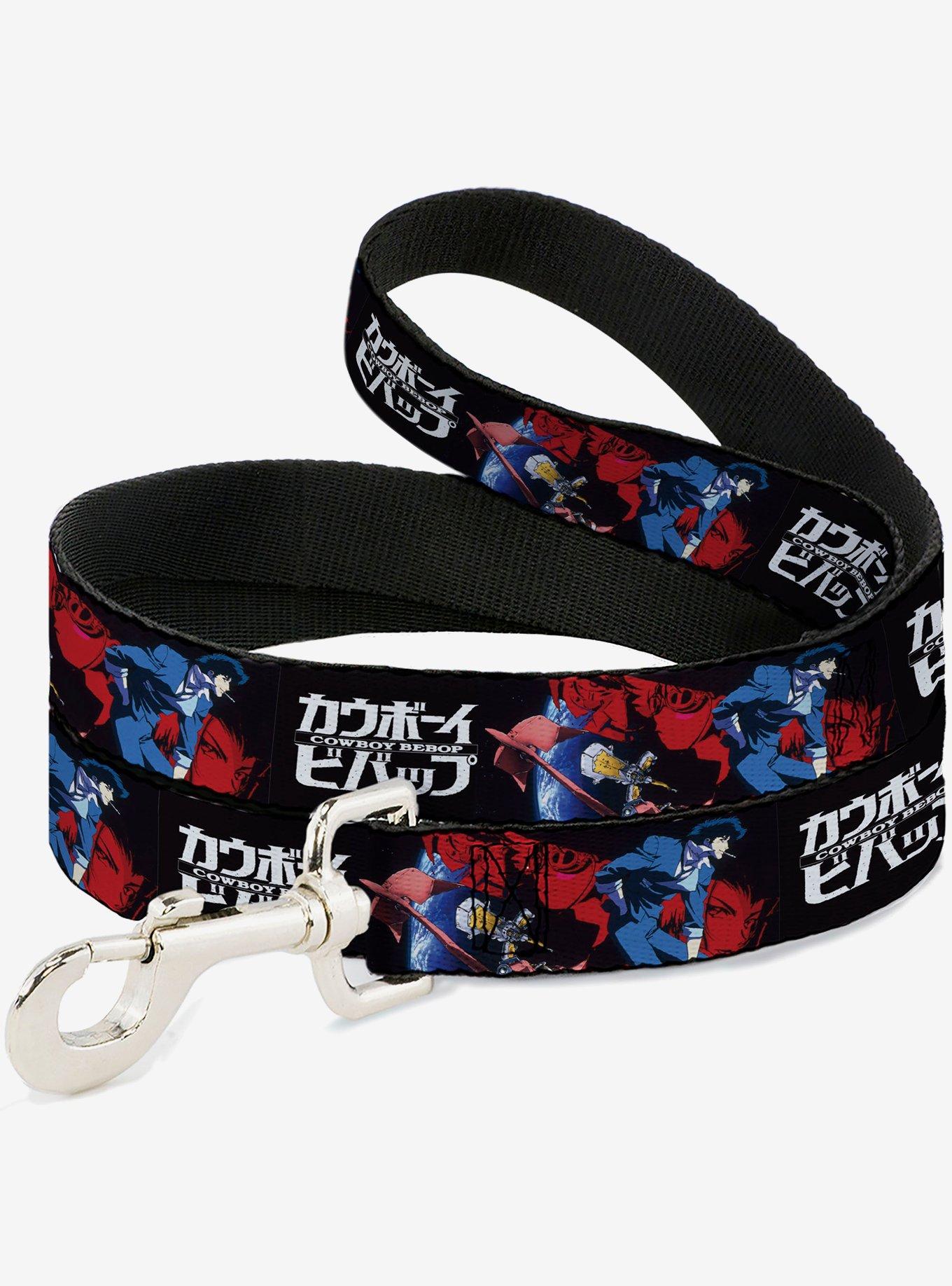 Cowboy Bebop Spike Pose and Crew Collage and Title Black Dog Leash, , hi-res