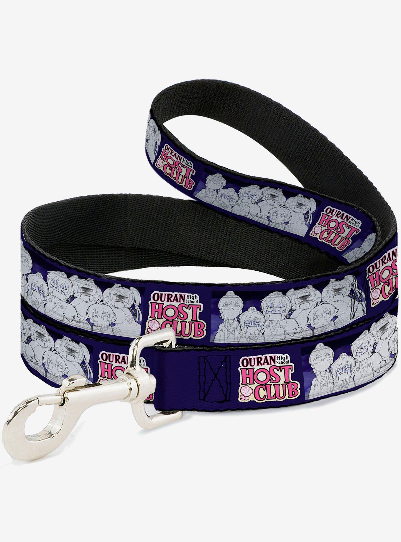Ouran High School Host Club Character Doodle and Logo Violet Dog Leash, , hi-res