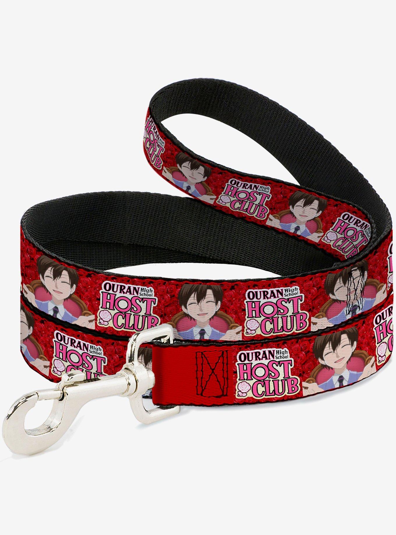 Ouran High School Host Club Haruhi Smiling Pose with Roses and Logo Dog Leash, , hi-res