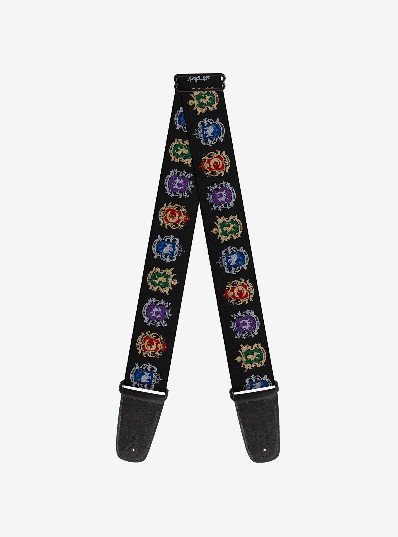 Black Butler Public School Arc House Crest Icons Black Guitar Strap, , hi-res
