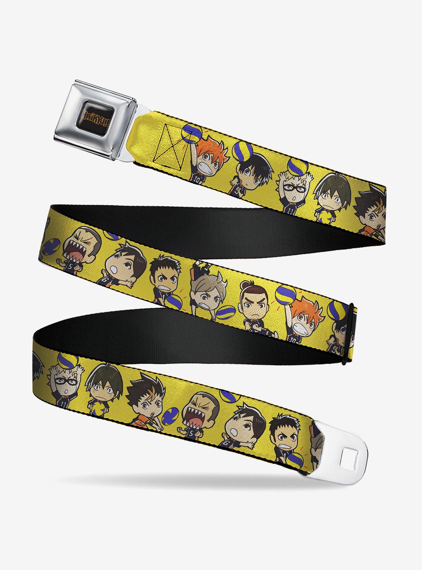 Haikyu!! Chibi Volleyball Player Warm Up Pose Seatbelt Buckle Belt, , hi-res