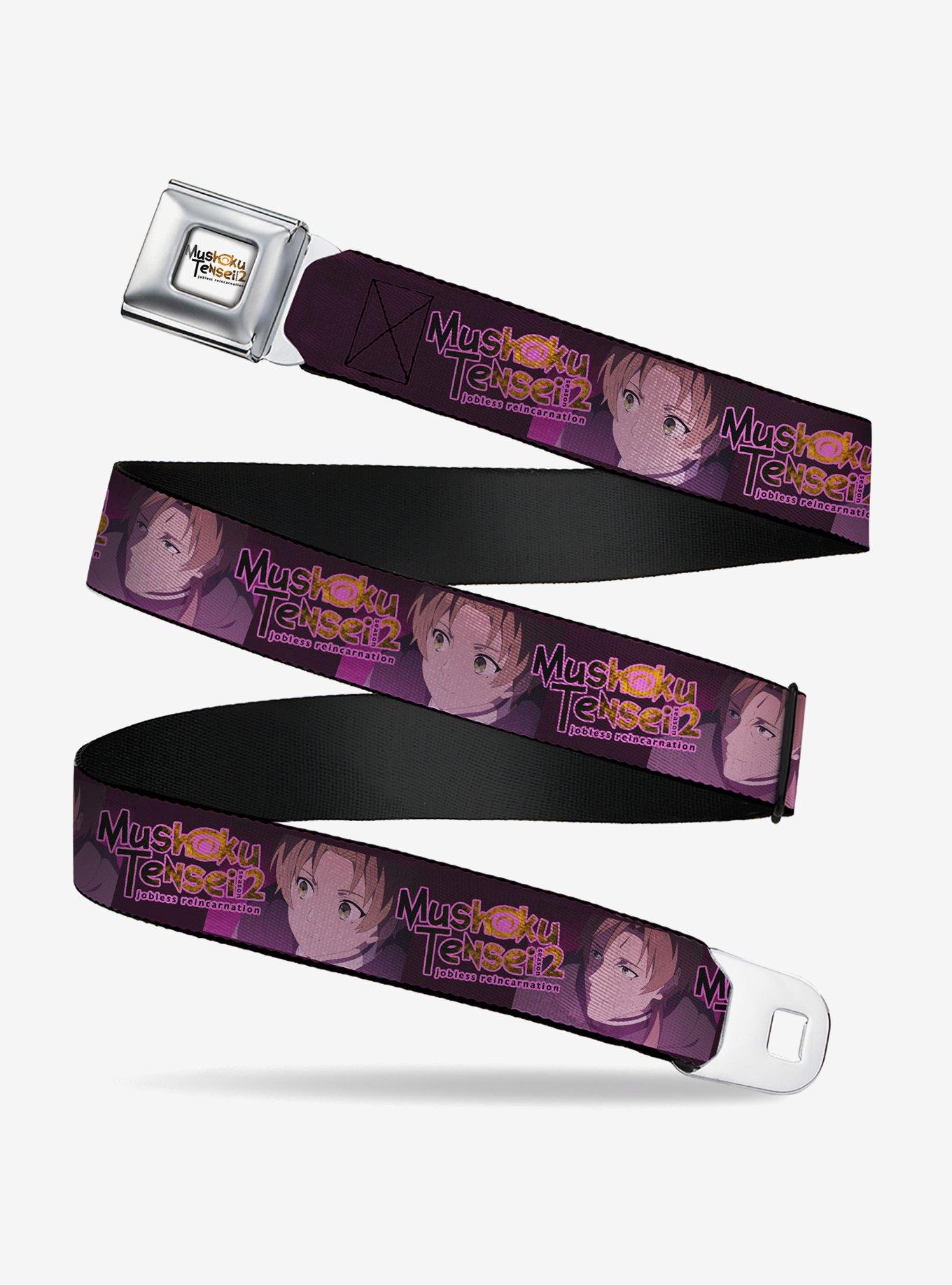 Mushoku Tensei Jobless Reincarnation Rudeus and Paul Pose and Title Seatbelt Buckle Belt, , hi-res