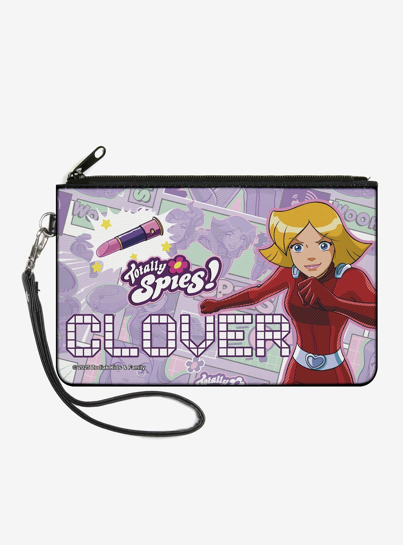 Totally Spies! Clover Action Pose and Icons Zip Clutch Wallet, , hi-res