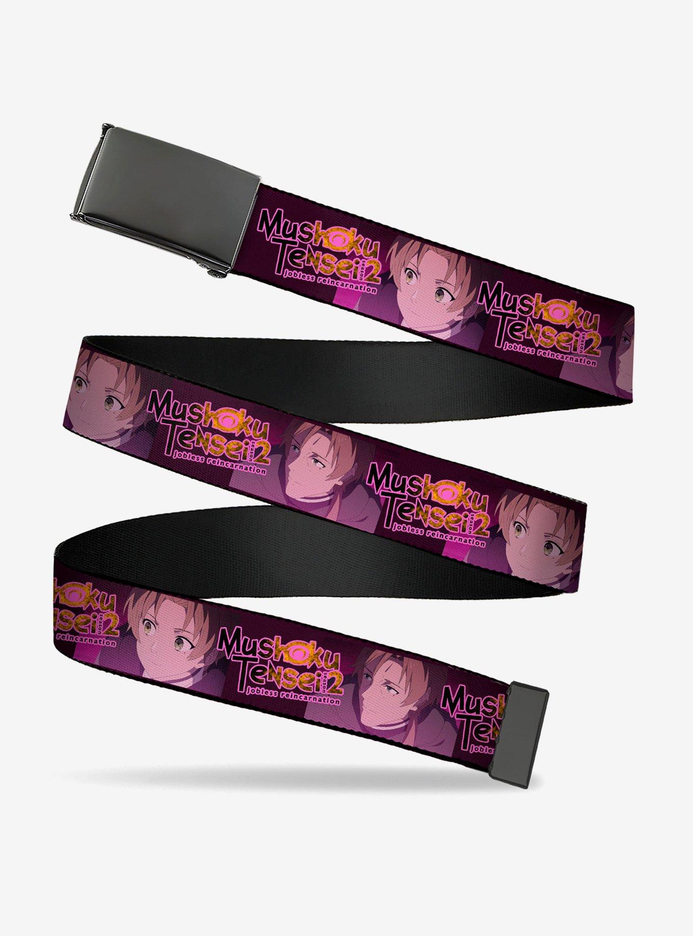 Mushoku Tensei Jobless Reincarnation Rudeus and Paul Pose and Title Clamp Buckle Belt, , hi-res