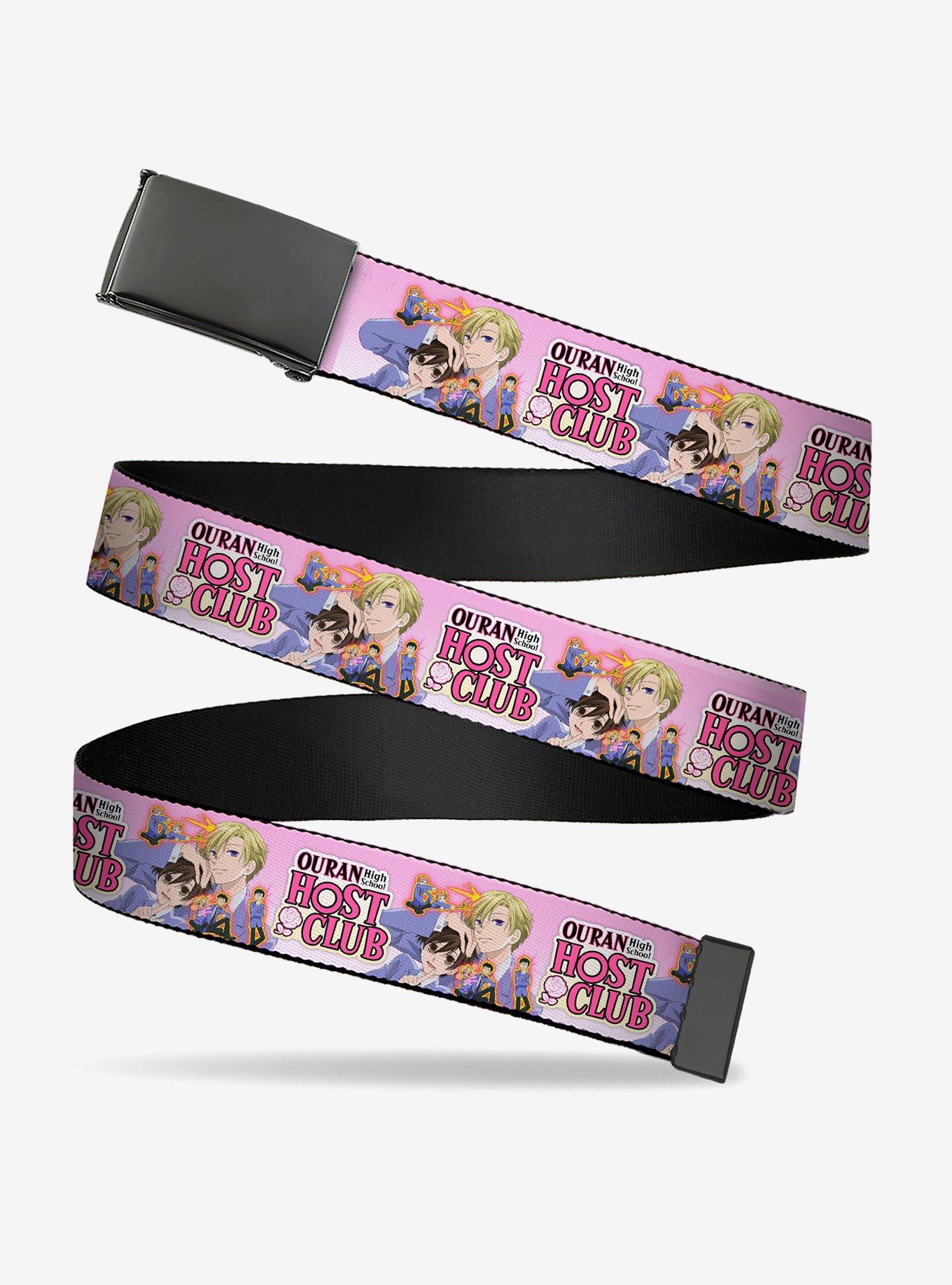 Ouran High School Character Group Pose and Title Clamp Buckle Belt, , hi-res