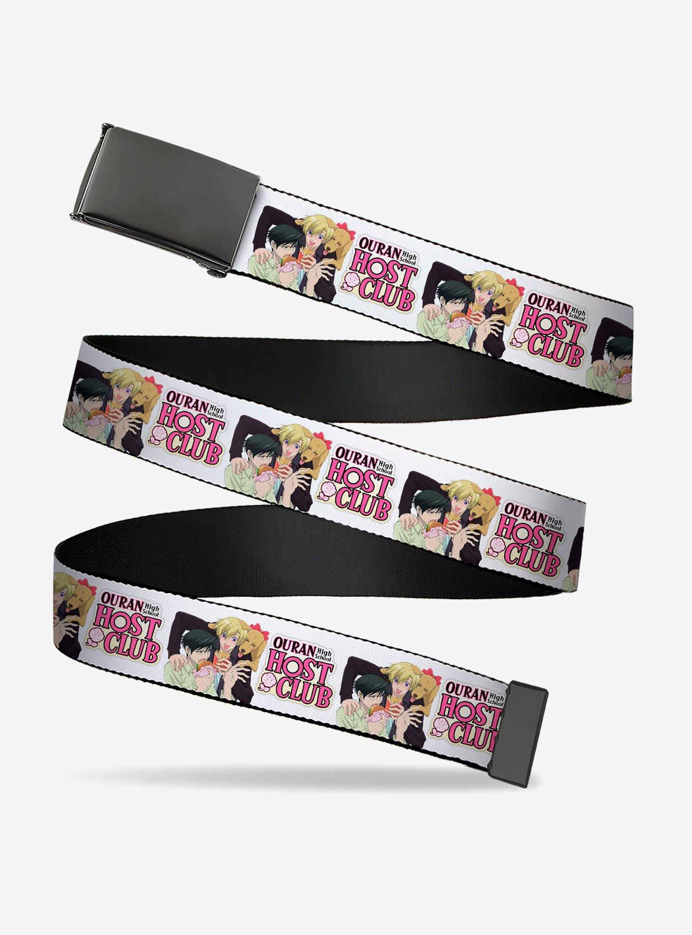 Ouran High School Host Club Kyoya Haruhi and Antoinette Pose White Clamp Buckle Belt, , hi-res