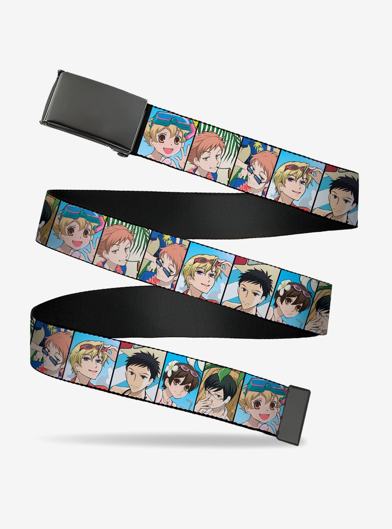 Ouran High School Host Club Seven Character Beach Day Pose Blocks Clamp Buckle Belt, , hi-res