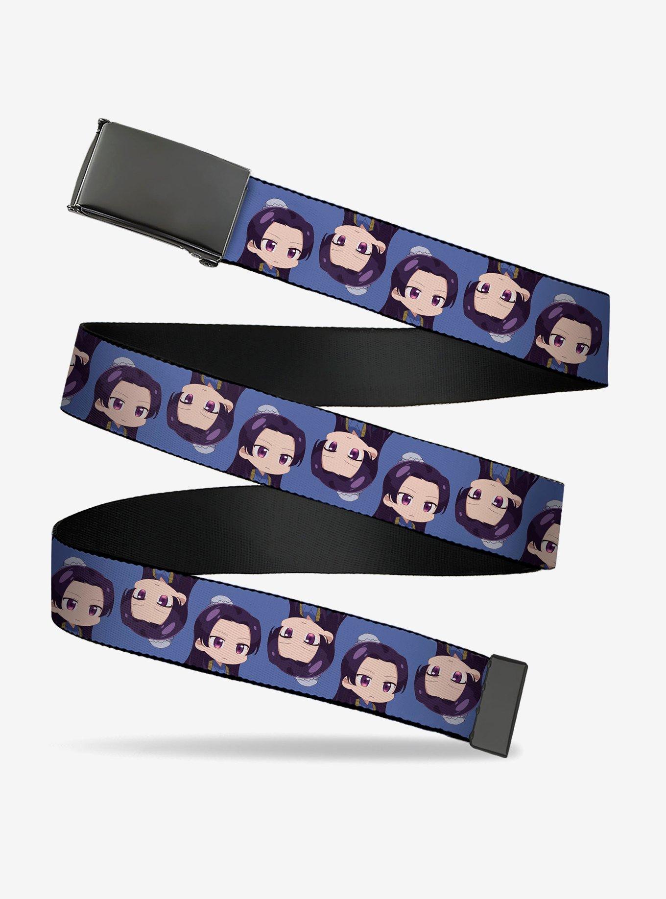 The Apothecary Diaries Chibi Jinshi Flip Pose Blue Clamp Buckle Belt, , hi-res