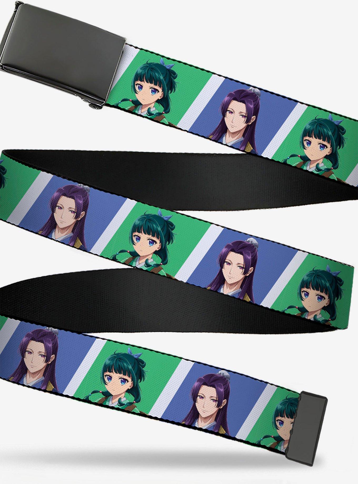The Apothecary Diaries Jinshi and Maomao Blocks Blue Green Clamp Buckle Belt, , hi-res