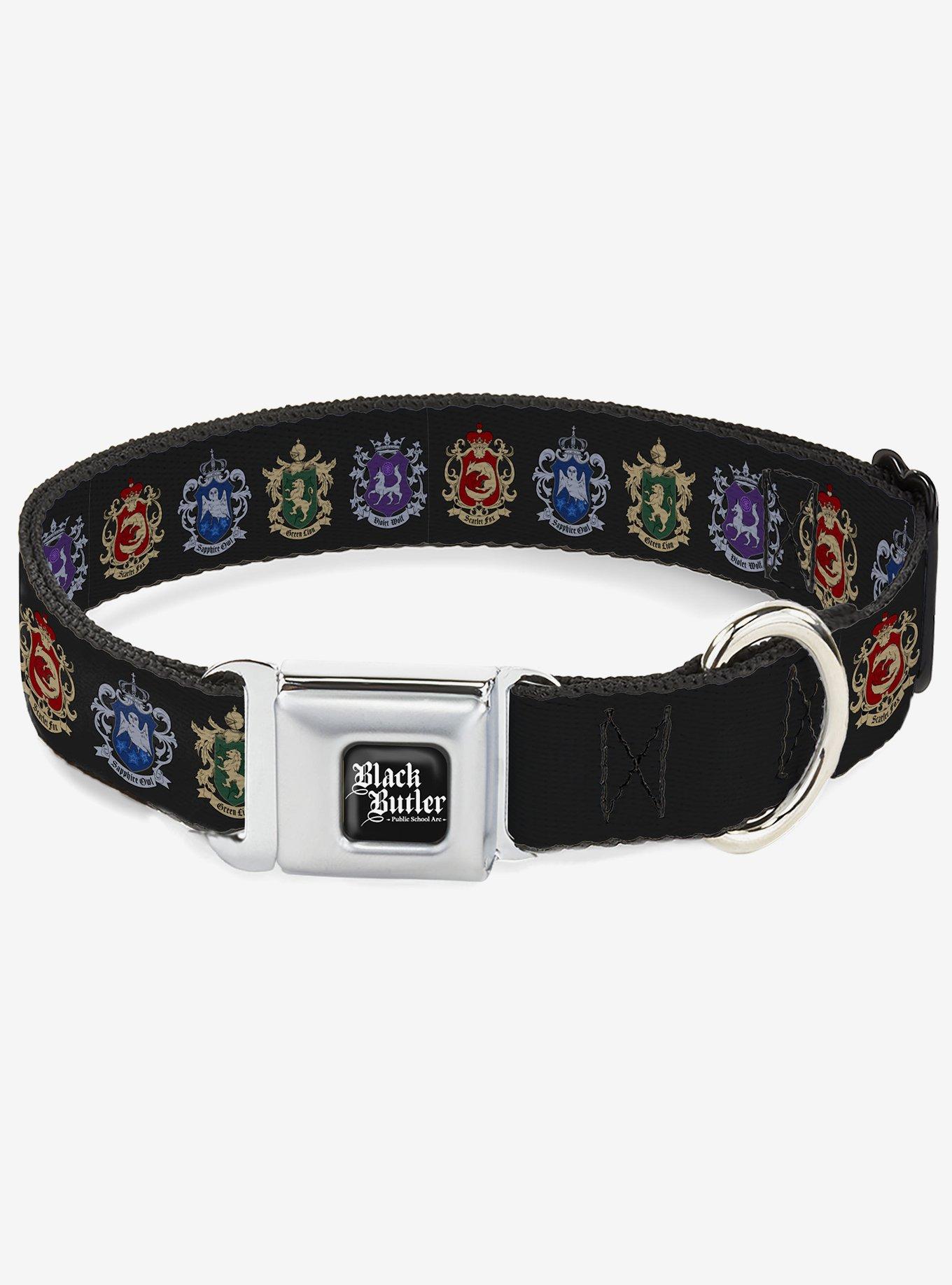 Black Butler Public School Arc House Crest Icons Black Seatbelt Buckle Dog Collar, , hi-res