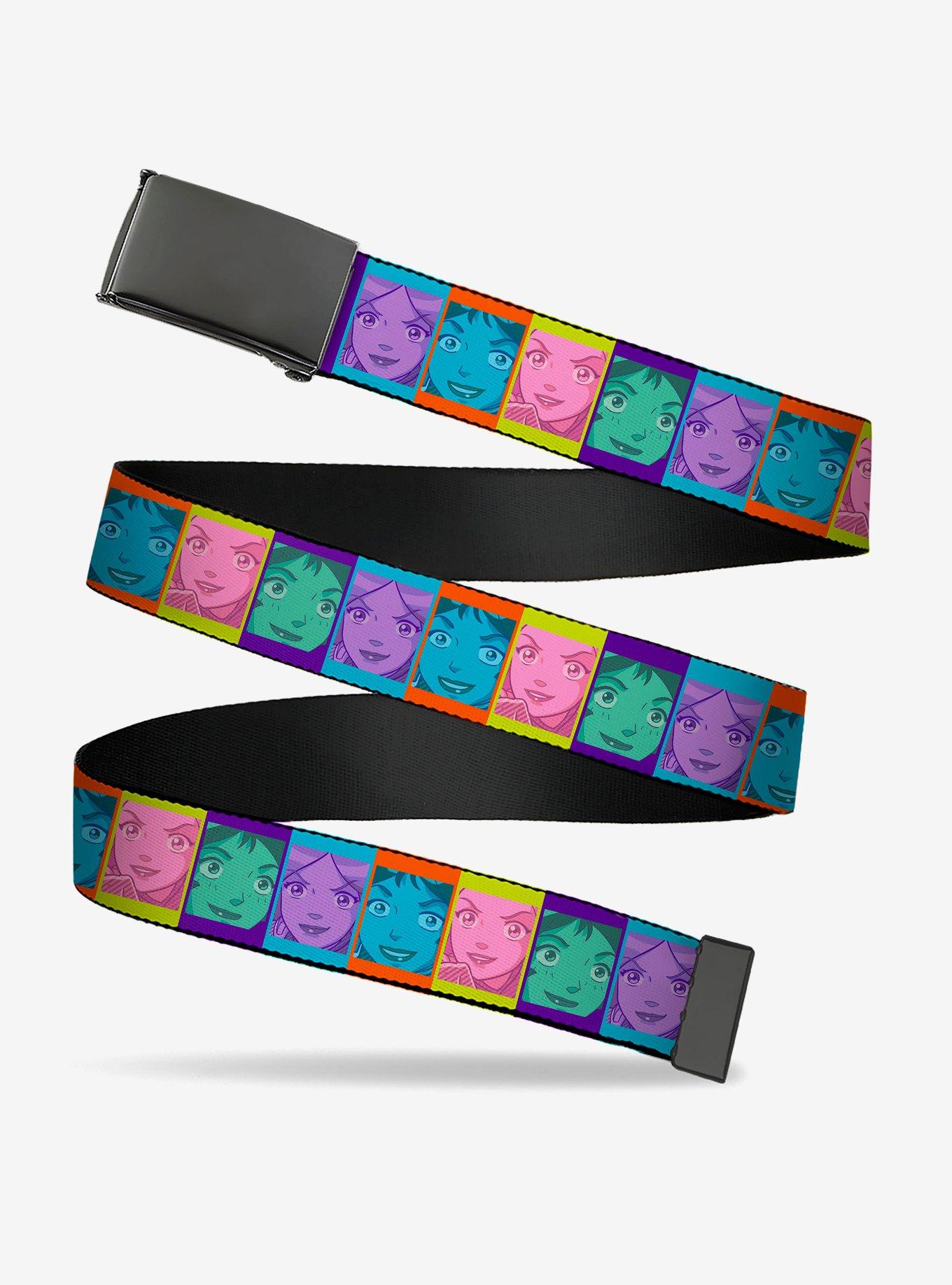 Totally Spies! Character Face Blocks Multi Clamp Buckle Belt, , hi-res