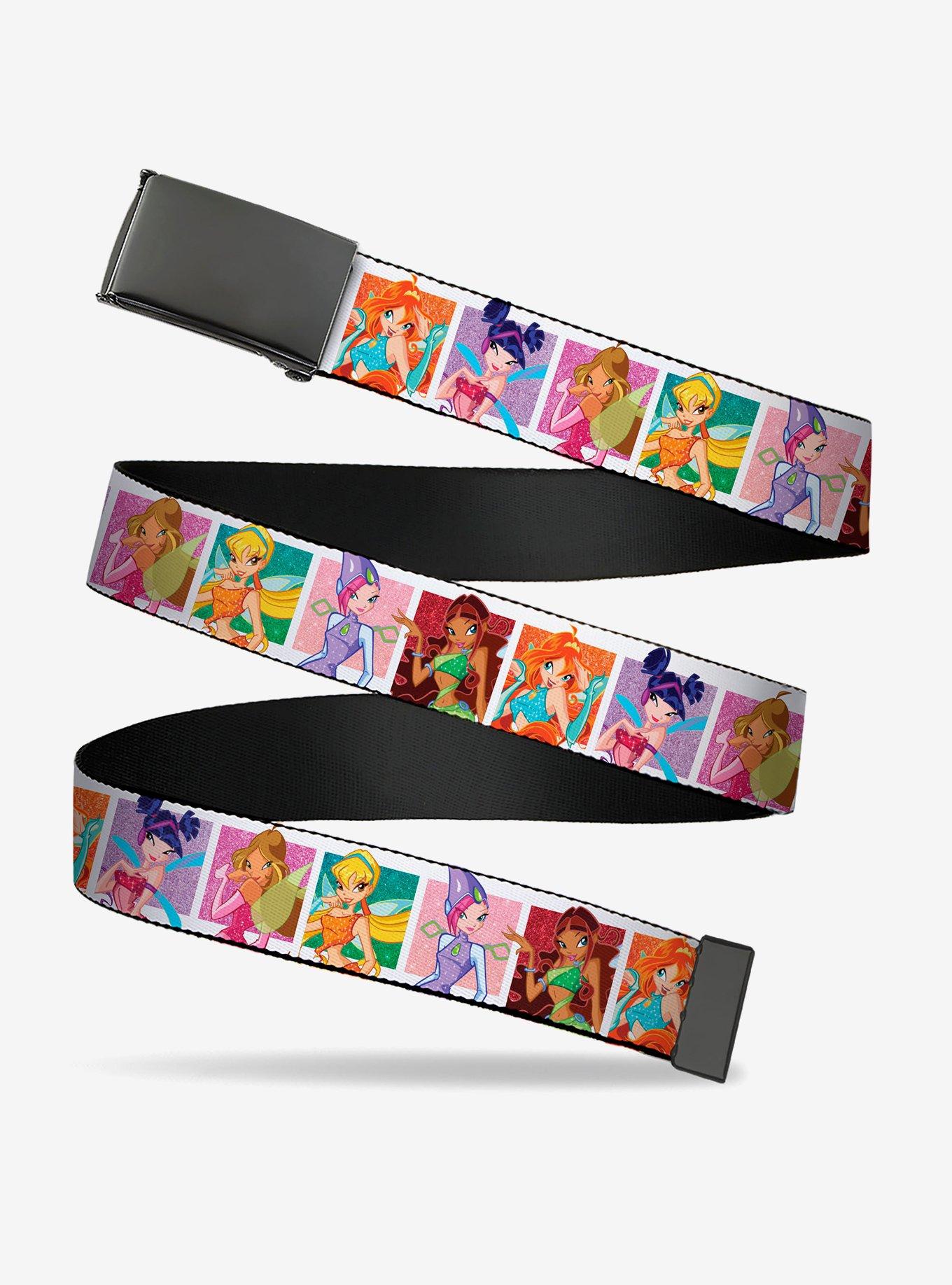 Winx Club Fairies Pose Blocks Multi Clamp Buckle Belt, , hi-res