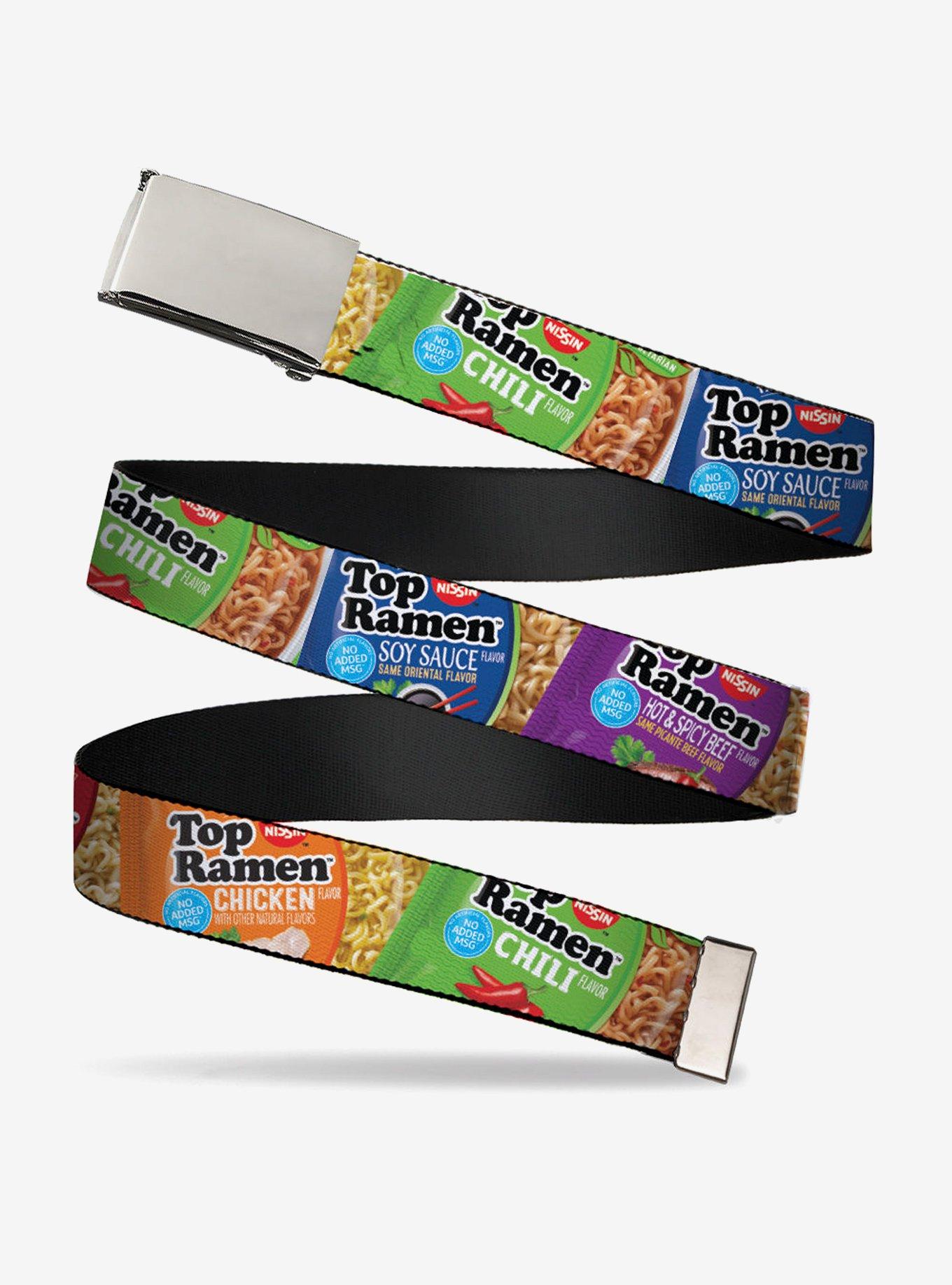 Top Ramen Vivid Flavor Packages Stacked Multi Clamp Buckle Belt, , hi-res