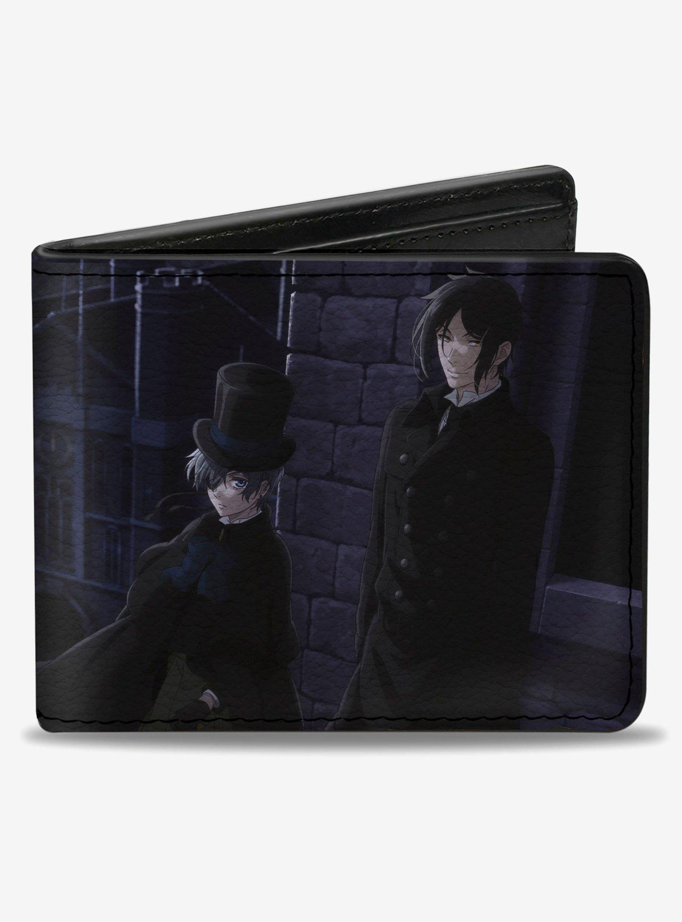 Black Butler Ciel and Sebastian Weston College Scene Blues Bifold Wallet, , hi-res