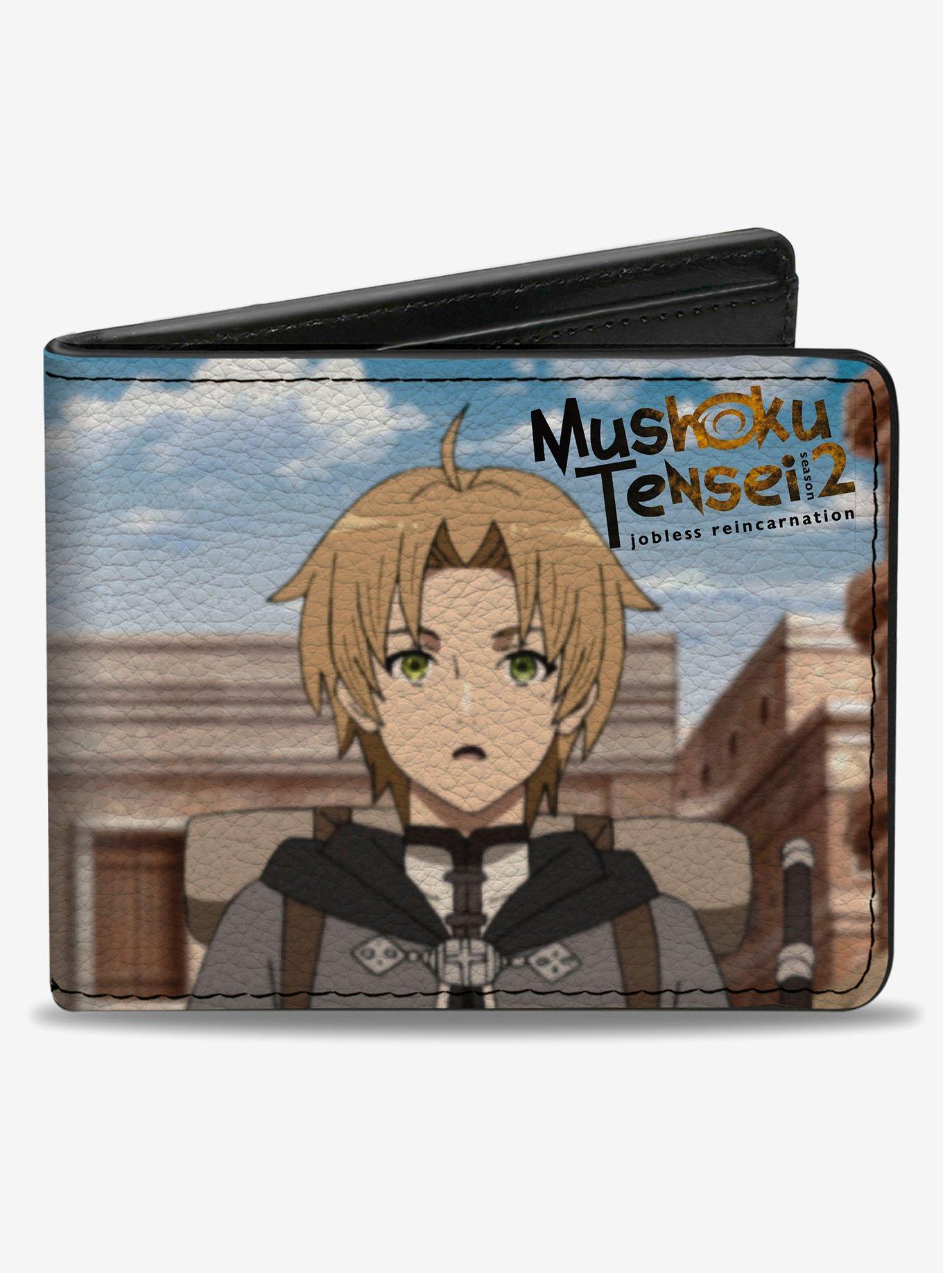 Mushoku Tensei Jobless Reincarnation Fitz Pointing and Rudeus Greyrat Scene Bifold Wallet, , hi-res