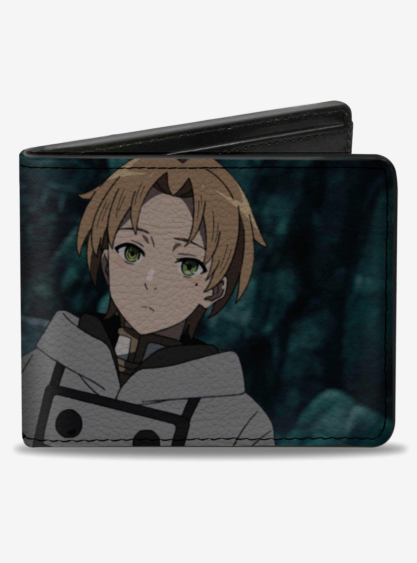 Mushoku Tensei Jobless Reincarnation Rudeus Greyrat Aqua Heartia Close Up Bifold Wallet, , hi-res