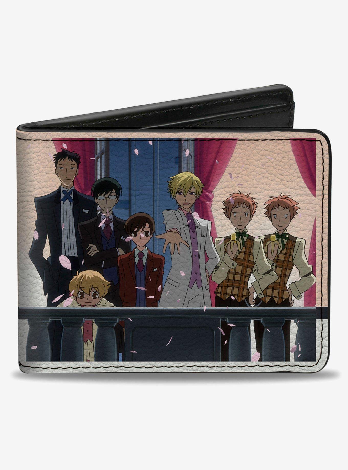 Ouran High School Host Club Balcony Group Pose and Title White Bifold Wallet, , hi-res
