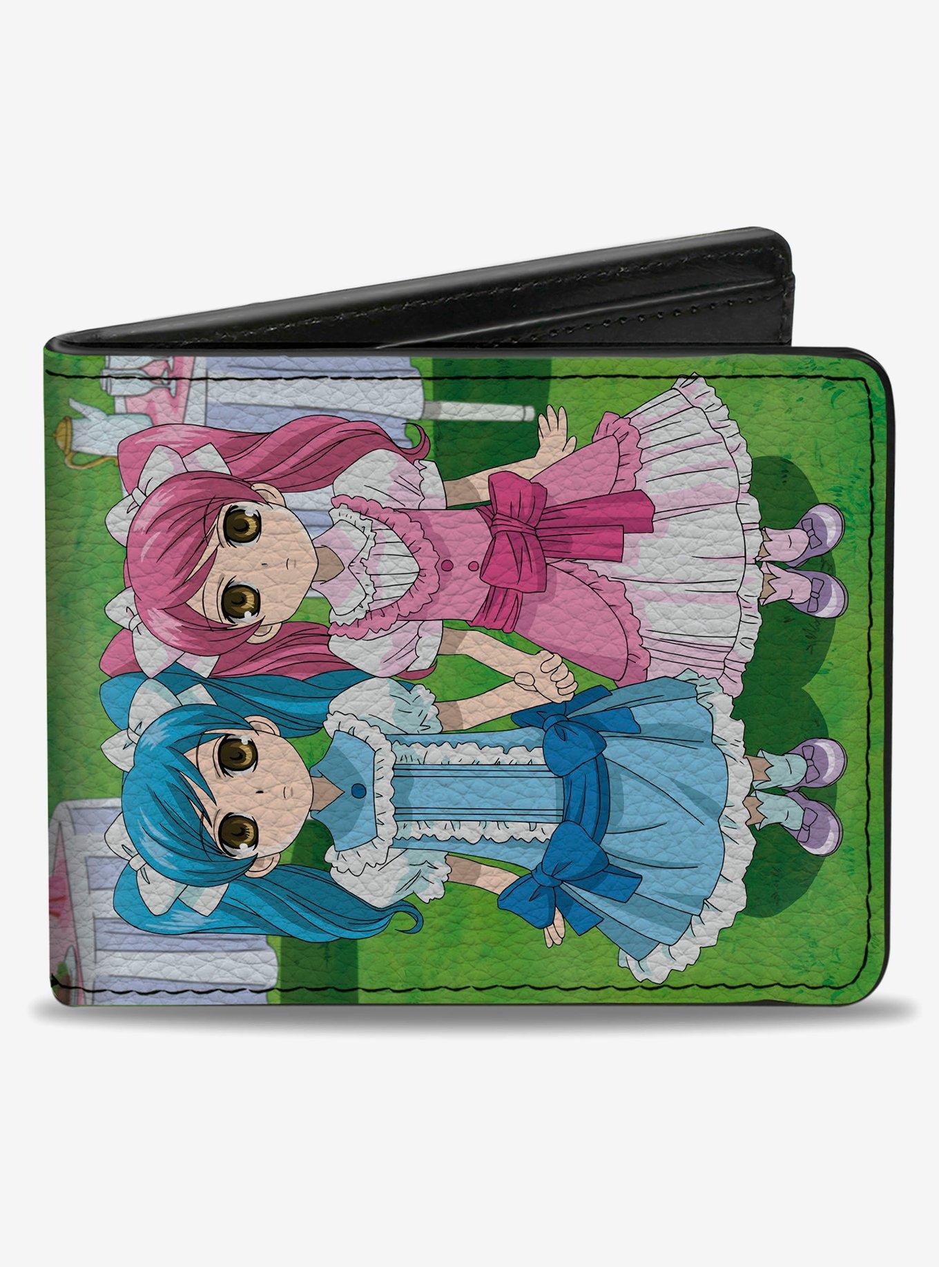 Ouran High School Host Club Little Girl Hitachiin Twins Pose and Logo Bifold Wallet, , hi-res