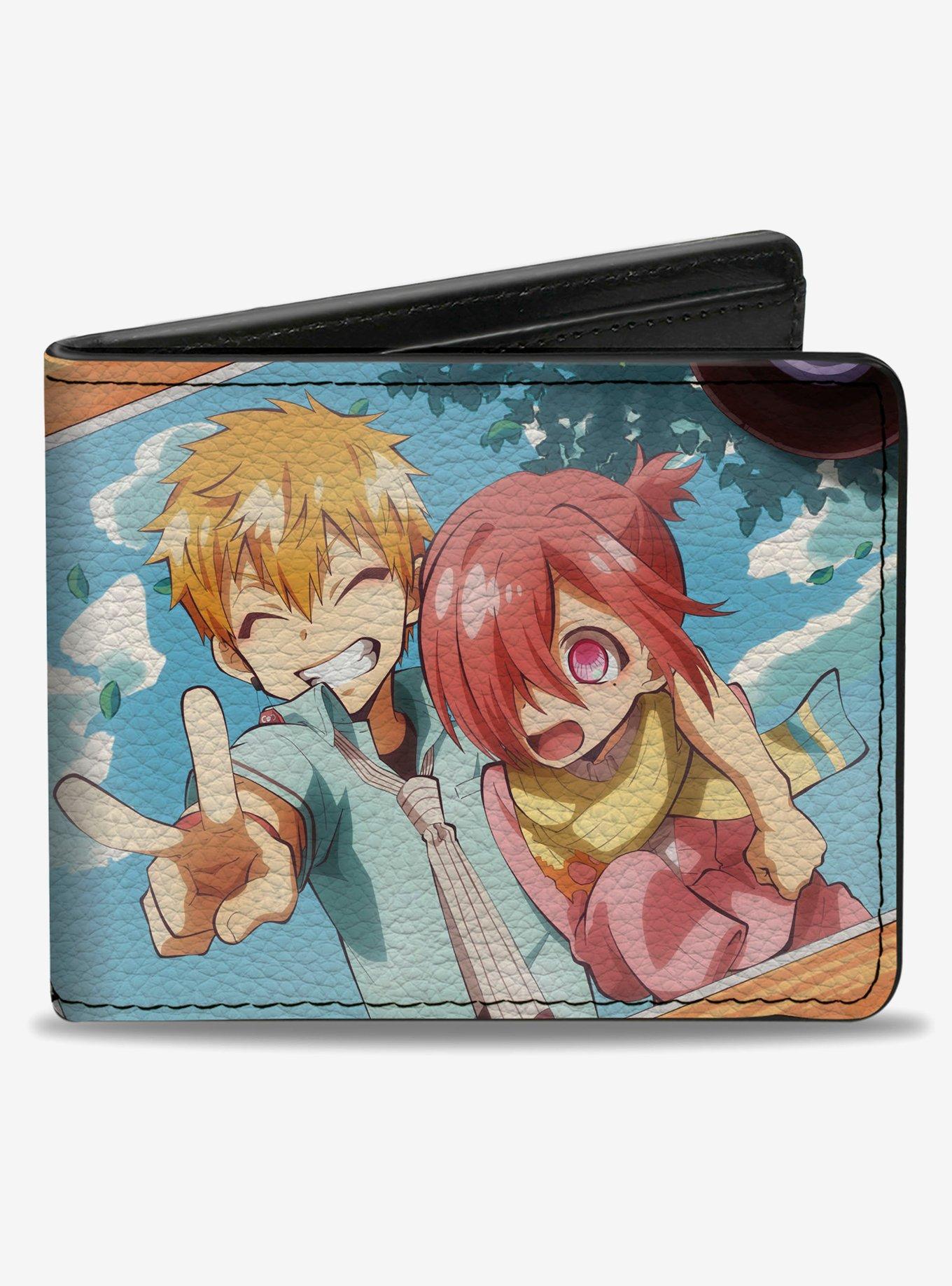 Toilet Bound Hanako-Kun Kou and Mitsuba Peace Pose Blues Bifold Wallet, , hi-res