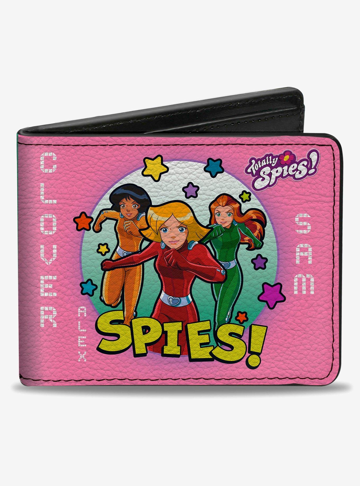 Totally Spies! Spytastic Pose Blocks Pink Turquoise Bifold Wallet, , hi-res