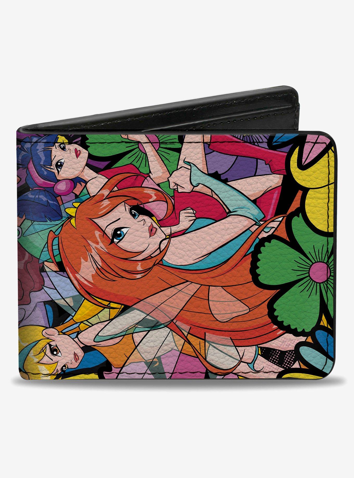 Winx Club Fairies and Flowers Group Pose Multi Bifold Wallet, , hi-res